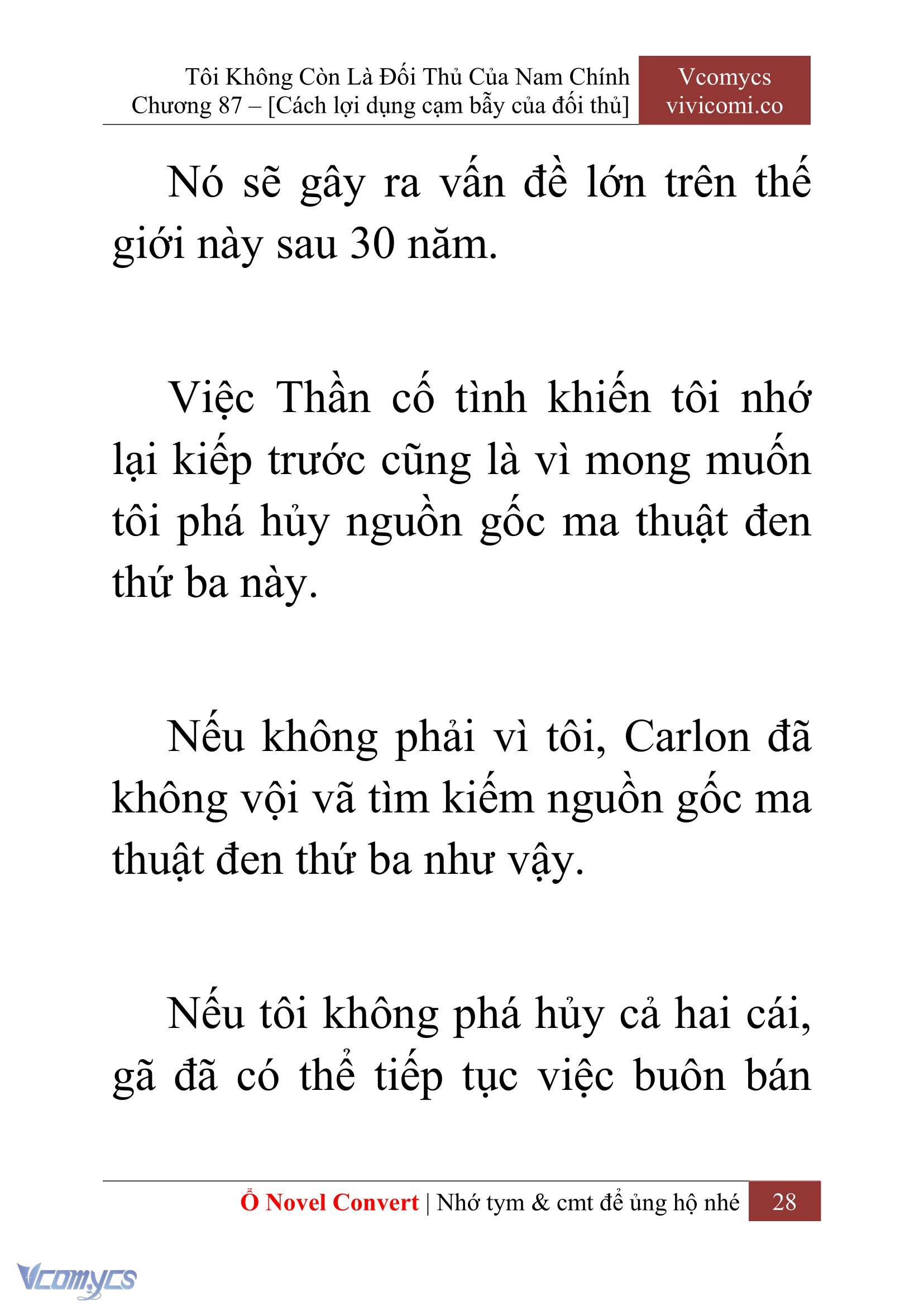[Novel] Tôi Không Còn Là Đối Thủ Của Nam Chính Chap 87 - Trang 2