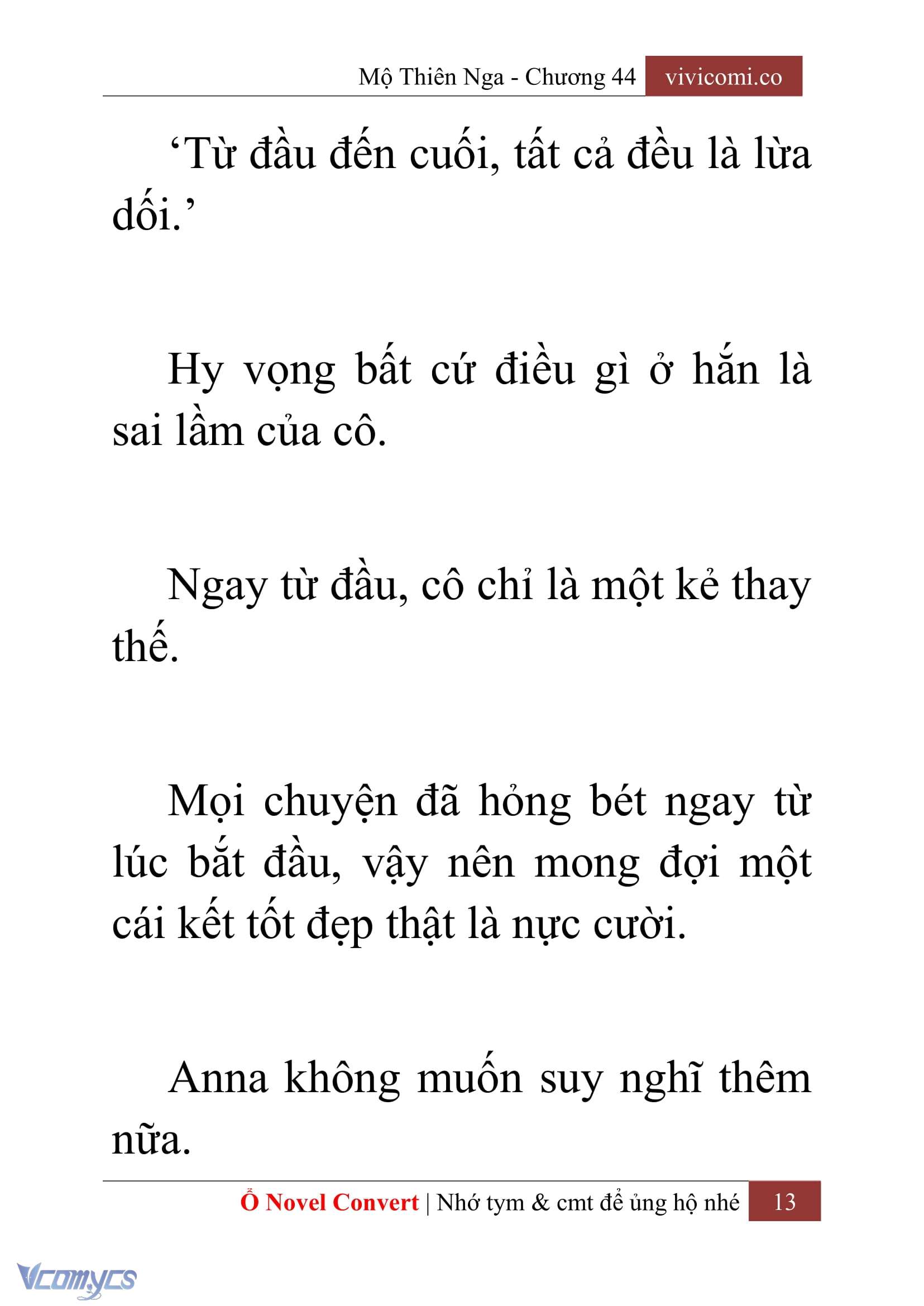 [Novel] Mộ Thiên Nga Chap 44 - Trang 2