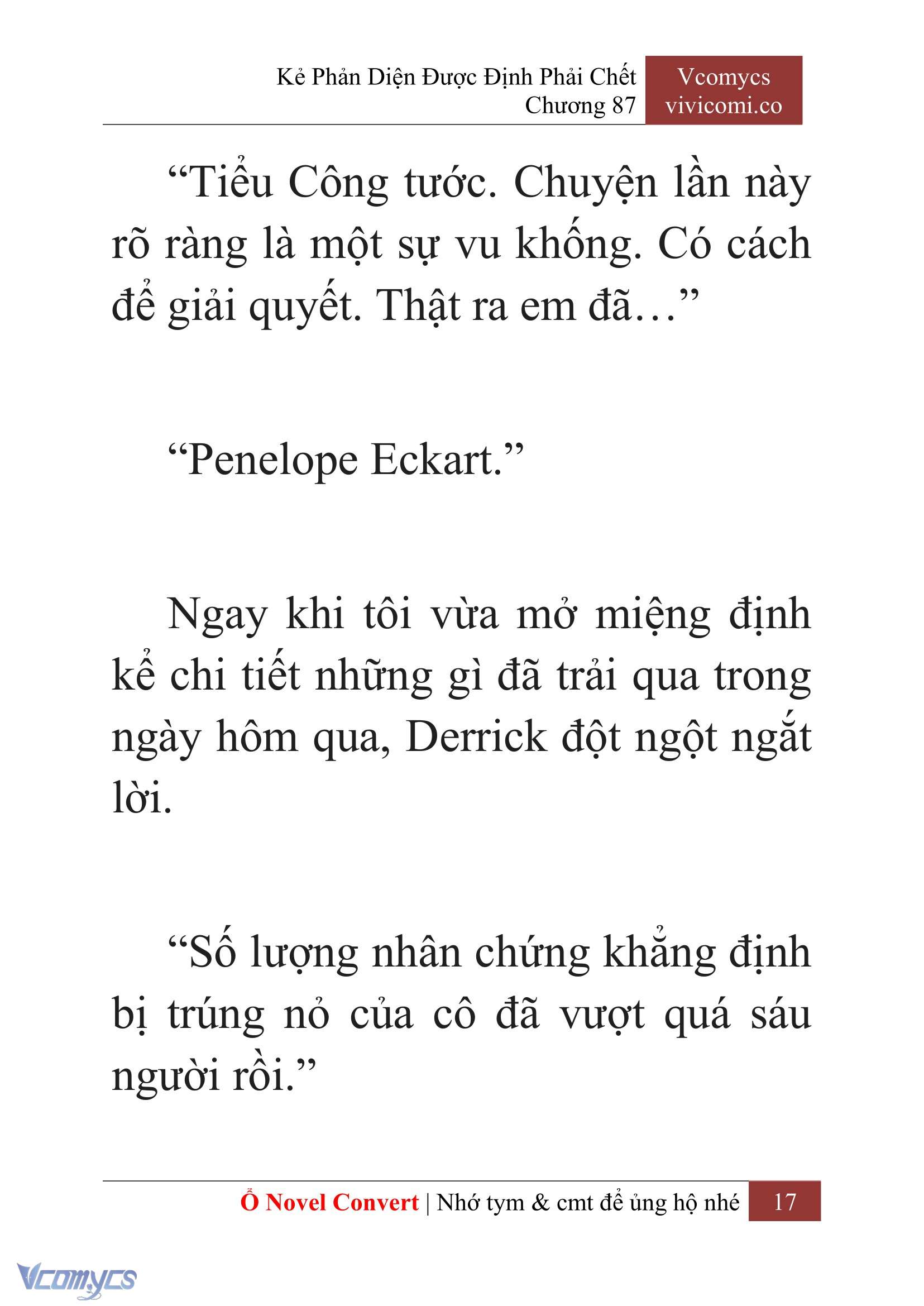[Novel] Kẻ Phản Diện Được Định Phải Chết Chap 87 - Trang 2