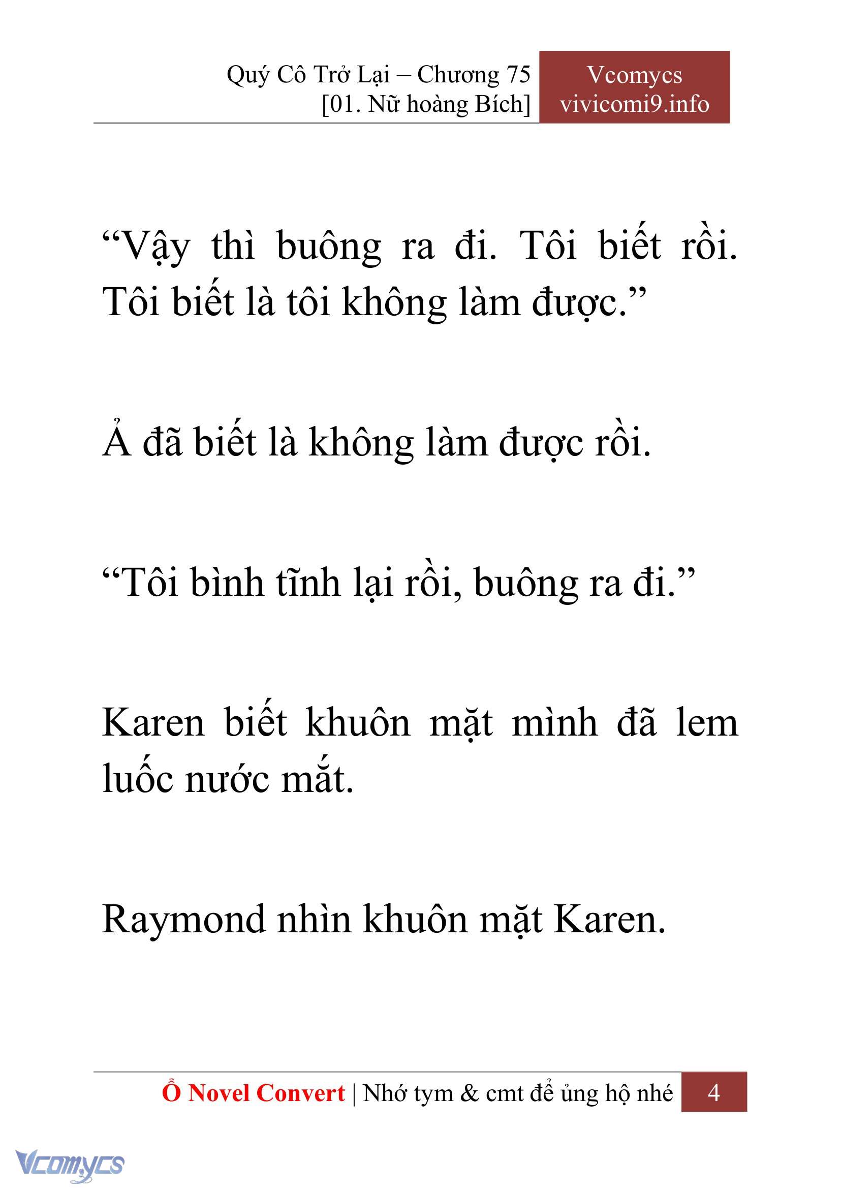 [Novel] Quý Cô Trở Lại Chap 75 - Trang 2