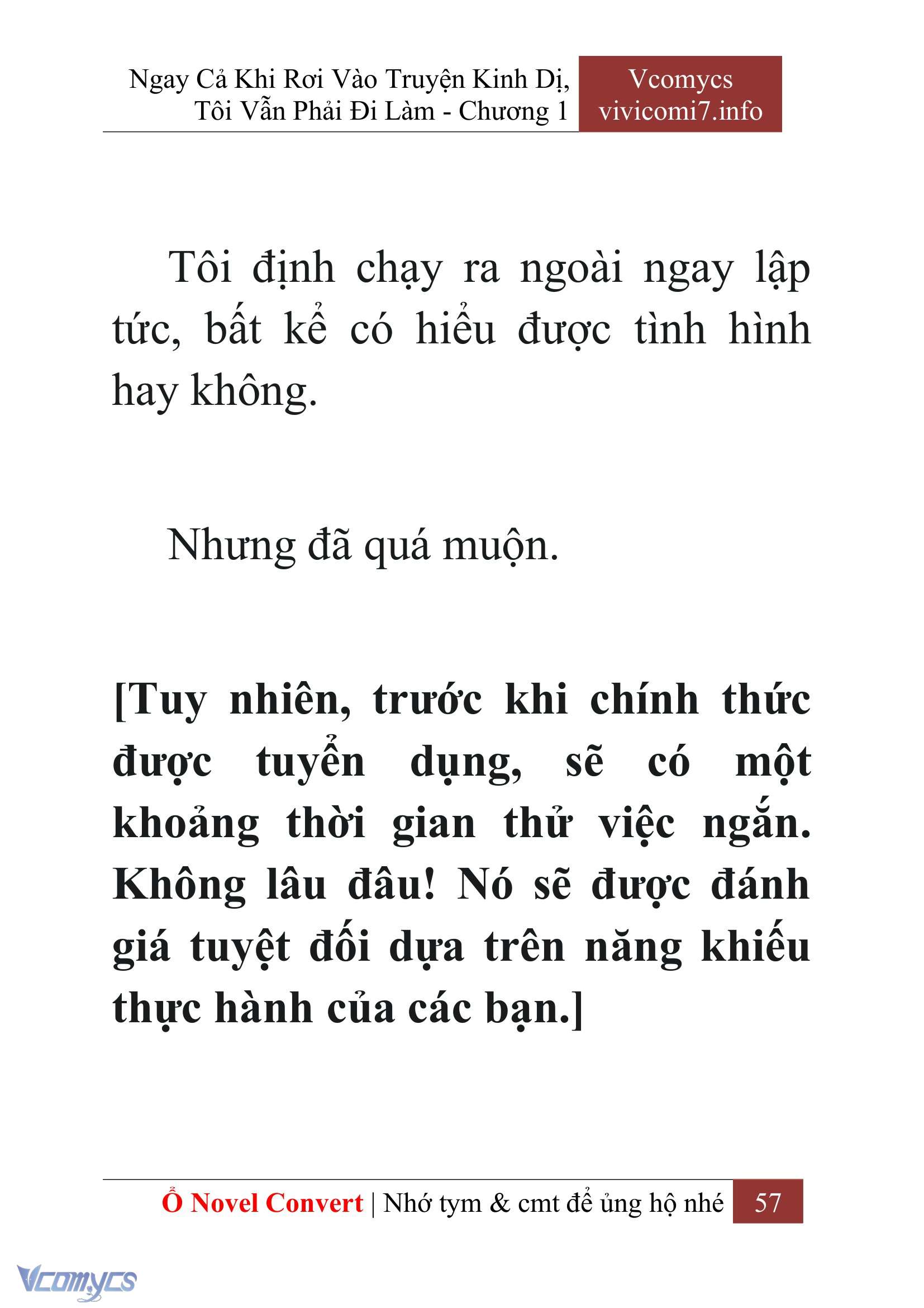 [Novel] Ngay Cả Khi Rơi Vào Truyện Kinh Dị, Tôi Vẫn Phải Đi Làm Chap 1 - Trang 2