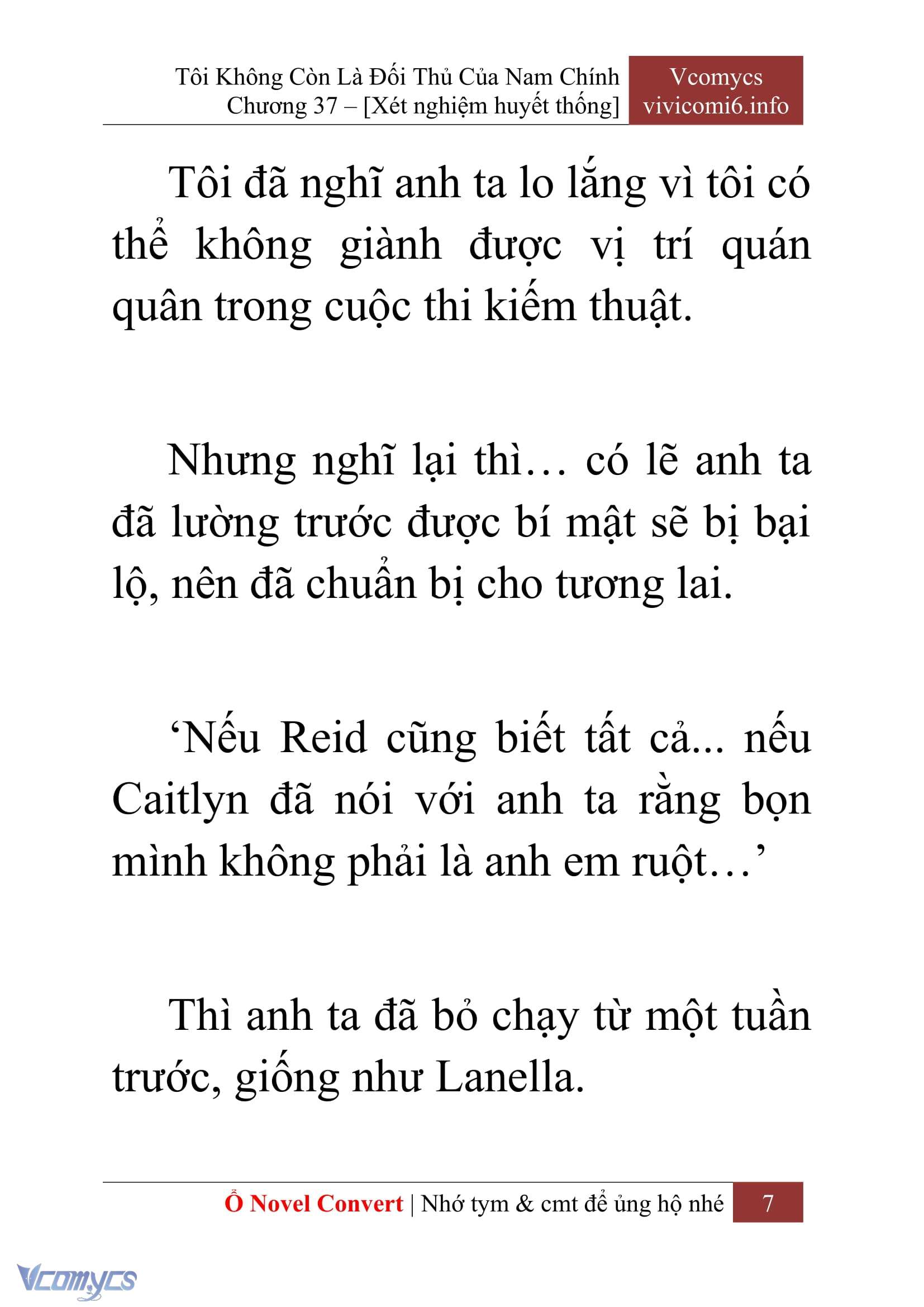 [Novel] Tôi Không Còn Là Đối Thủ Của Nam Chính Chap 37 - Trang 2