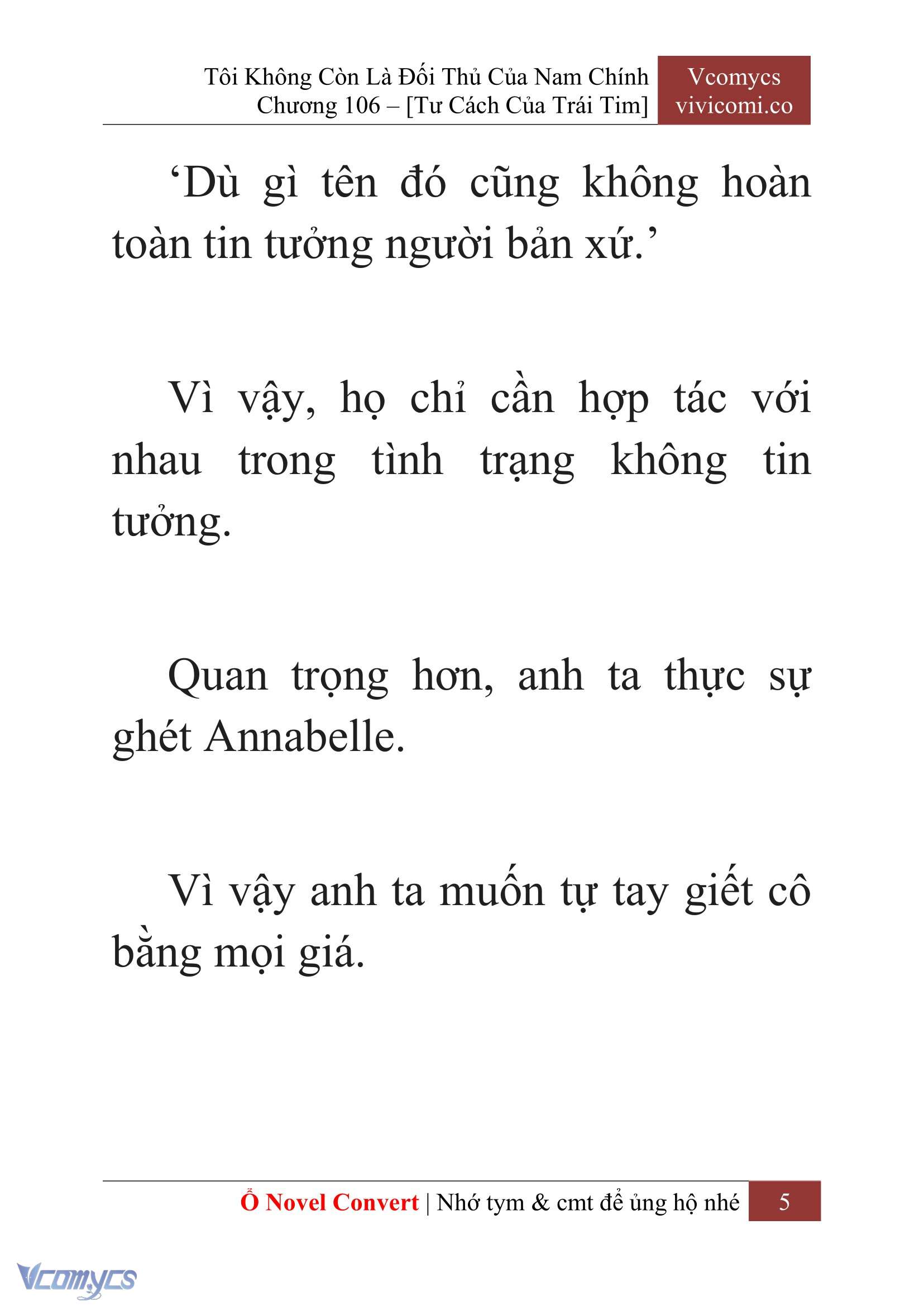 [Novel] Tôi Không Còn Là Đối Thủ Của Nam Chính Chap 106 - Trang 2