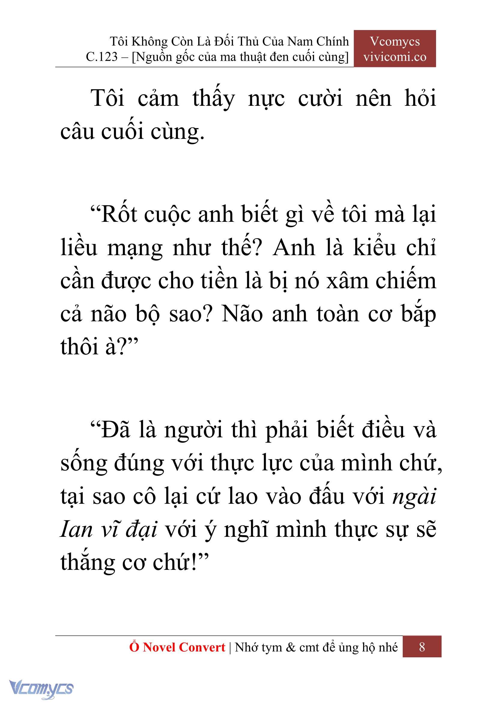[Novel] Tôi Không Còn Là Đối Thủ Của Nam Chính Chap 123 - Trang 2