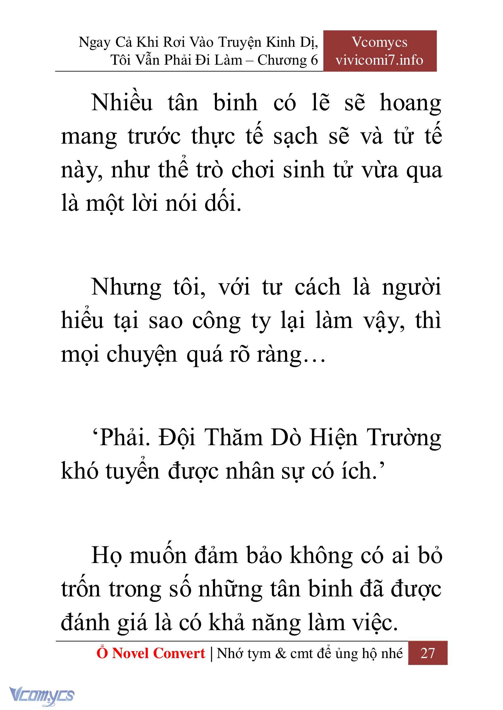 [Novel] Ngay Cả Khi Rơi Vào Truyện Kinh Dị, Tôi Vẫn Phải Đi Làm Chap 6 - Trang 2