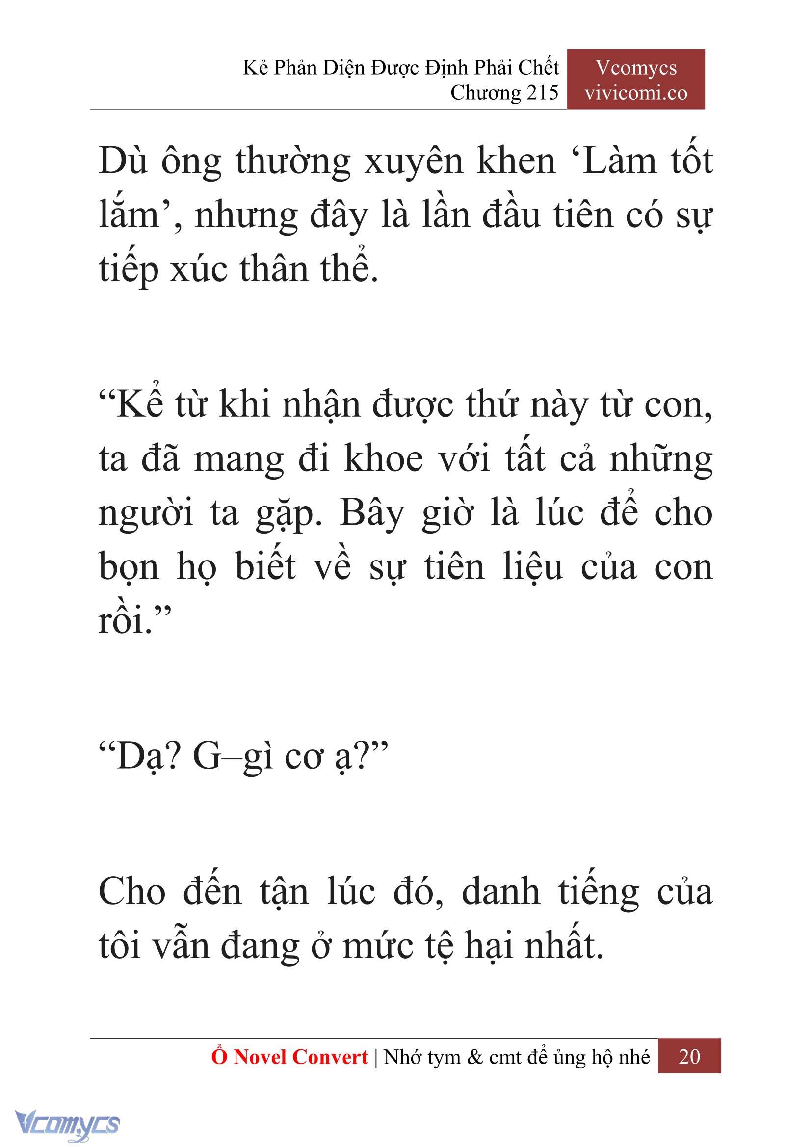 [Novel] Kẻ Phản Diện Được Định Phải Chết Chap 215 - Next Chap 216