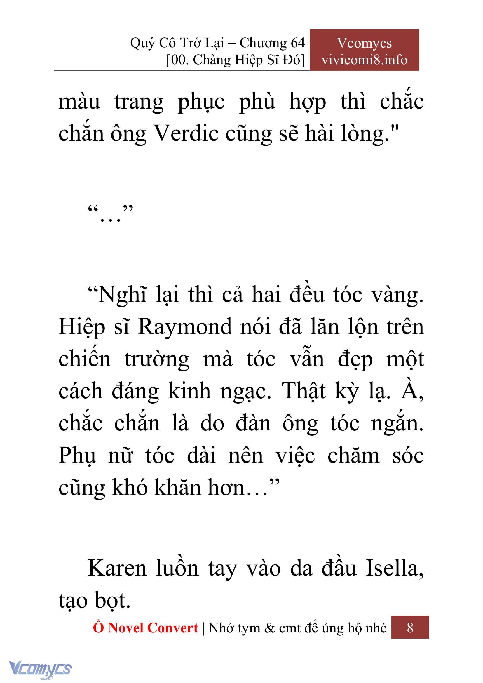 [Novel] Quý Cô Trở Lại Chap 64 - Trang 2