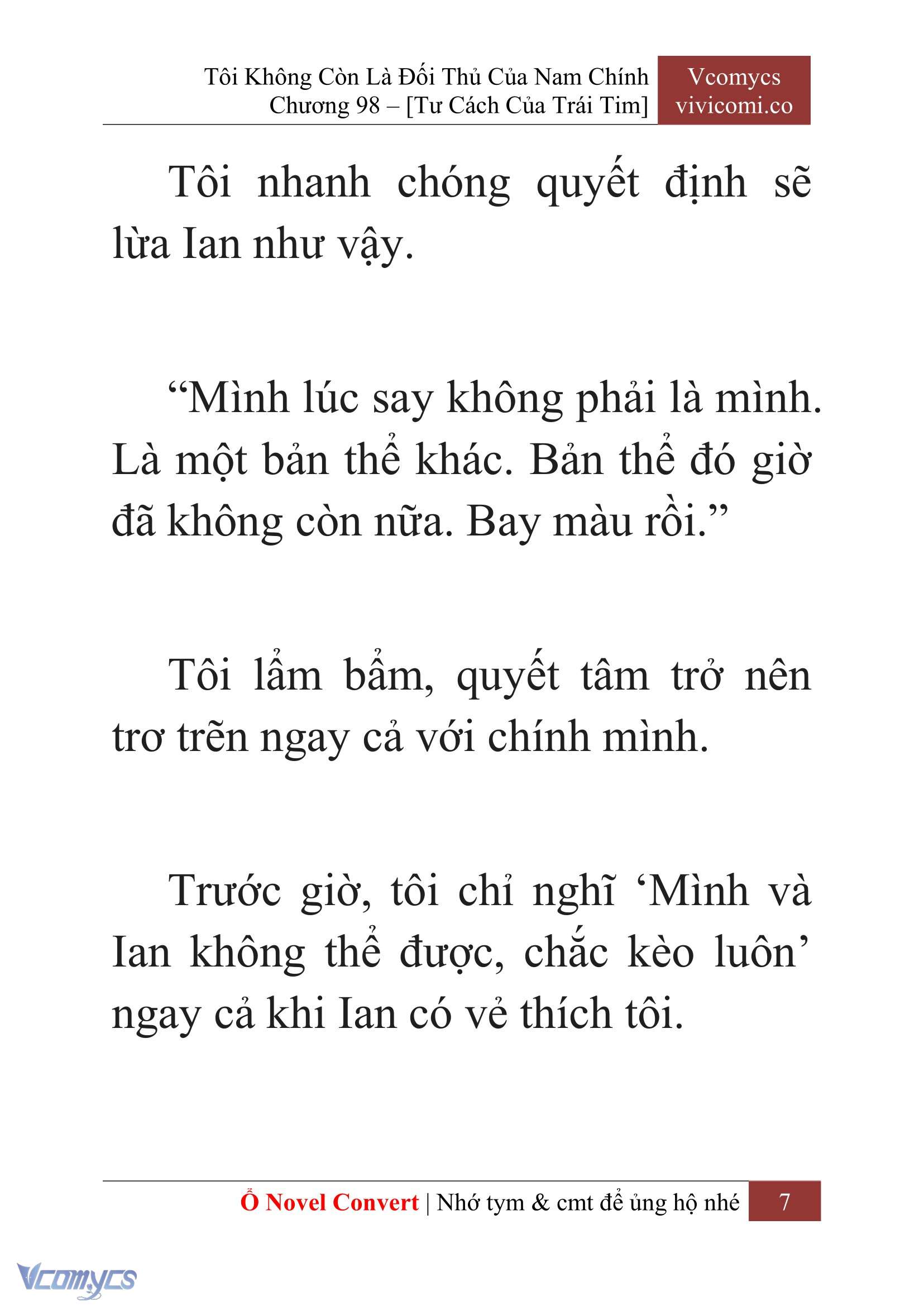 [Novel] Tôi Không Còn Là Đối Thủ Của Nam Chính Chap 98 - Trang 2