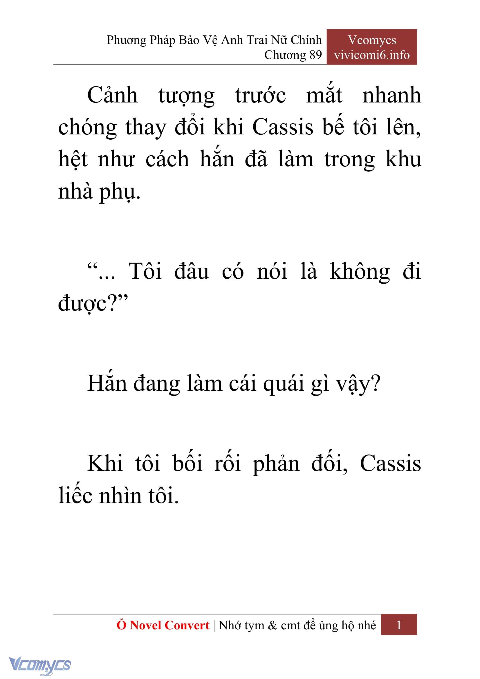 [Novel] Phương Pháp Bảo Vệ Anh Trai Nữ Chính Chap 89 - Trang 2