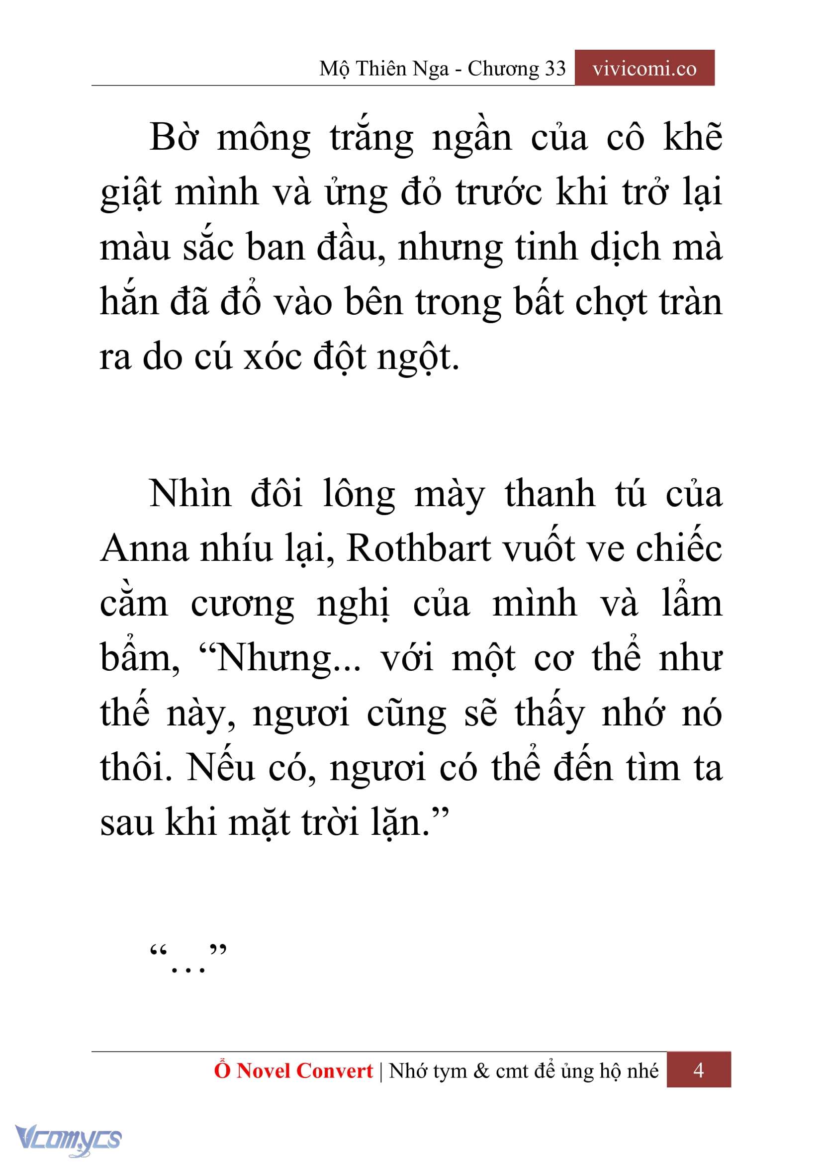 [Novel] Mộ Thiên Nga Chap 33 - Trang 2