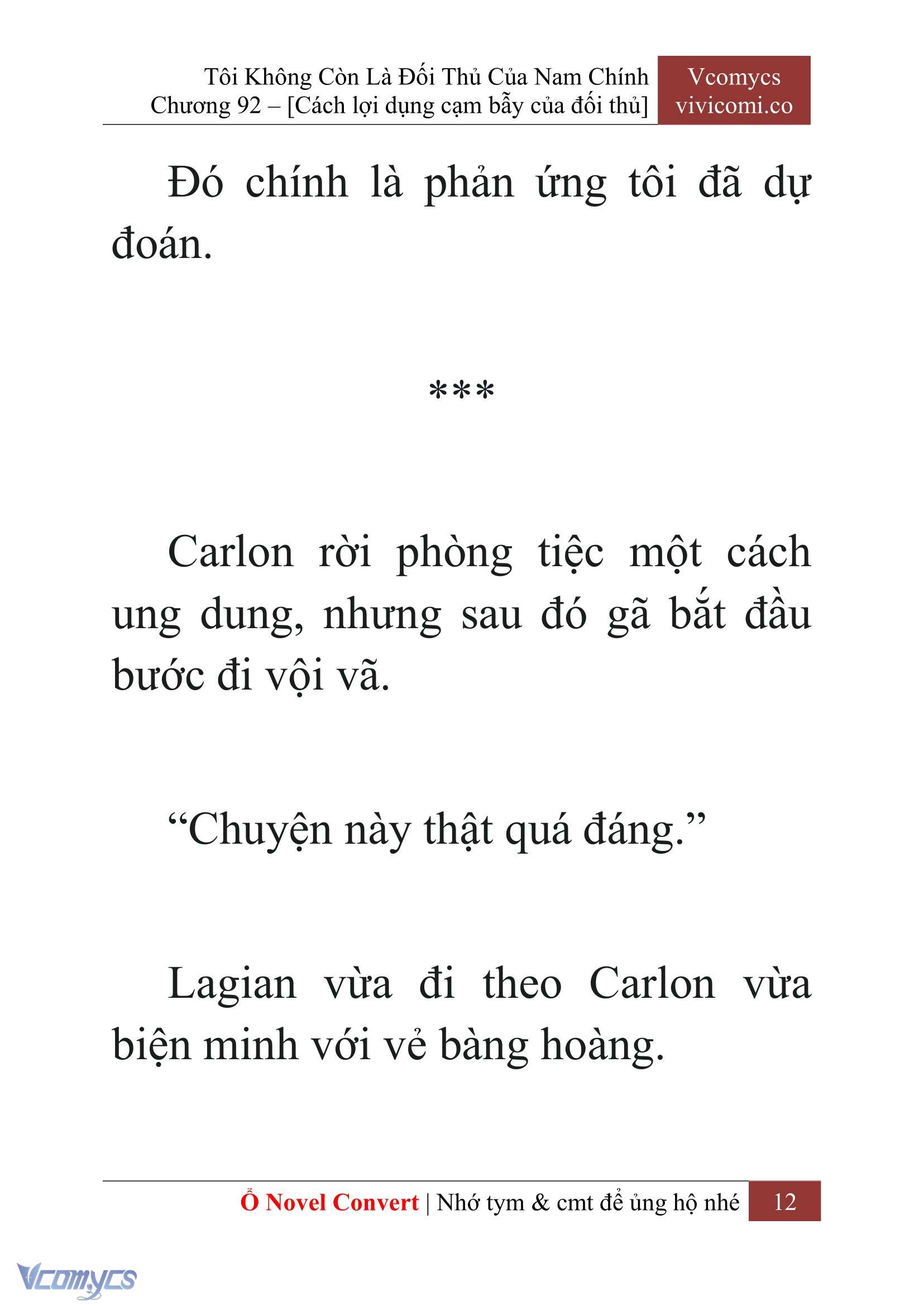 [Novel] Tôi Không Còn Là Đối Thủ Của Nam Chính Chap 92 - Trang 2