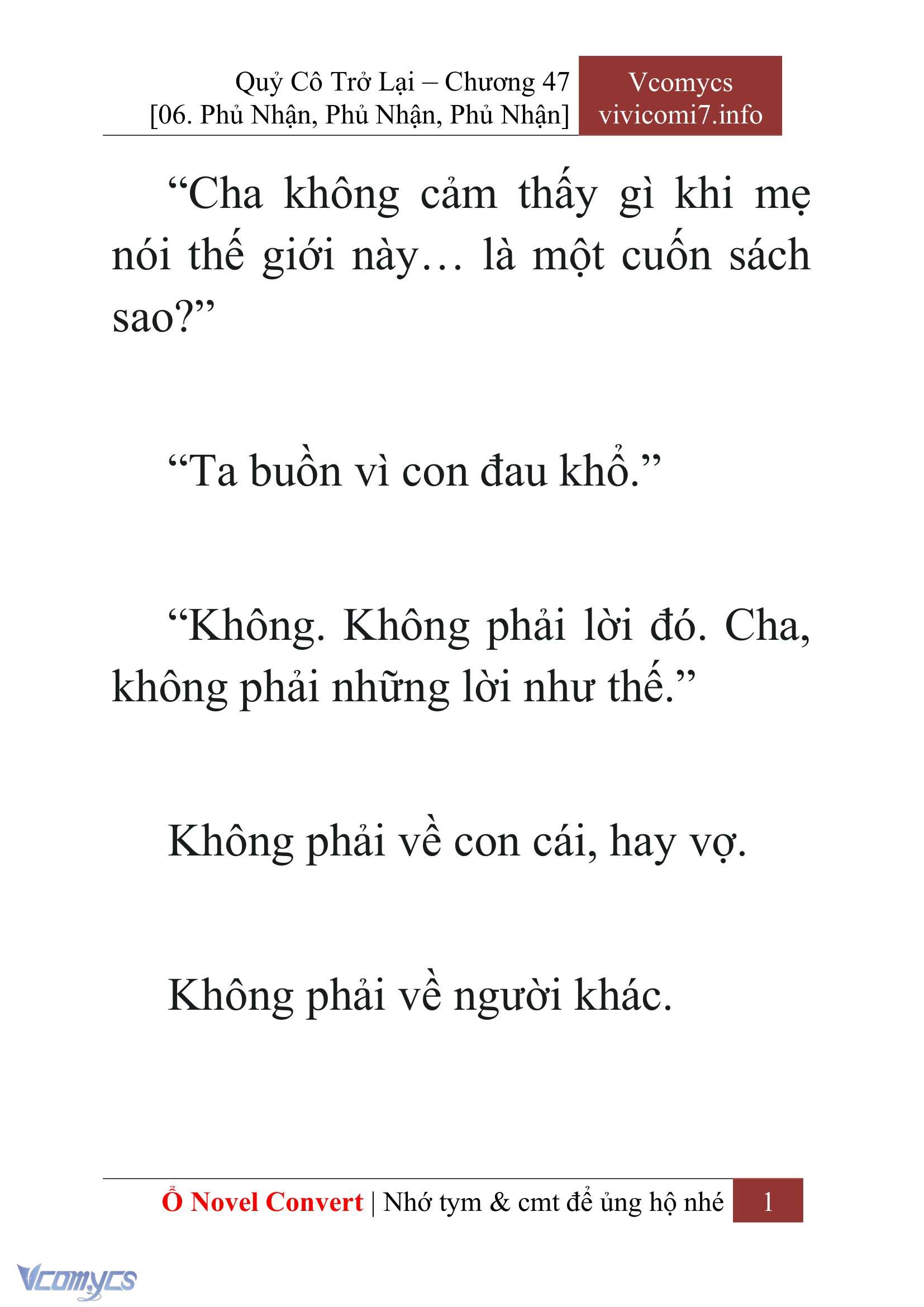 [Novel] Quý Cô Trở Lại Chap 47 - Trang 2
