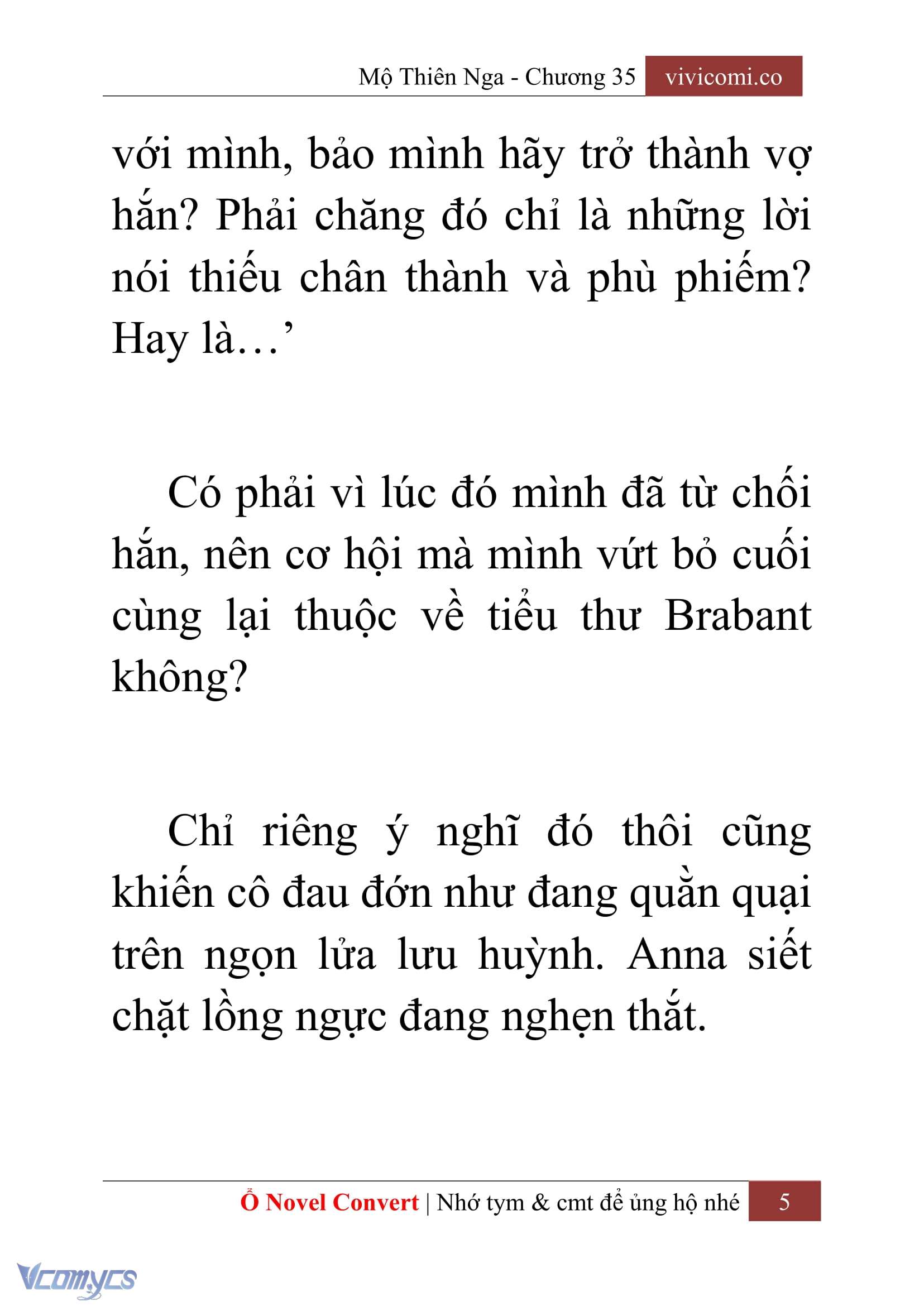 [Novel] Mộ Thiên Nga Chap 35 - Trang 2
