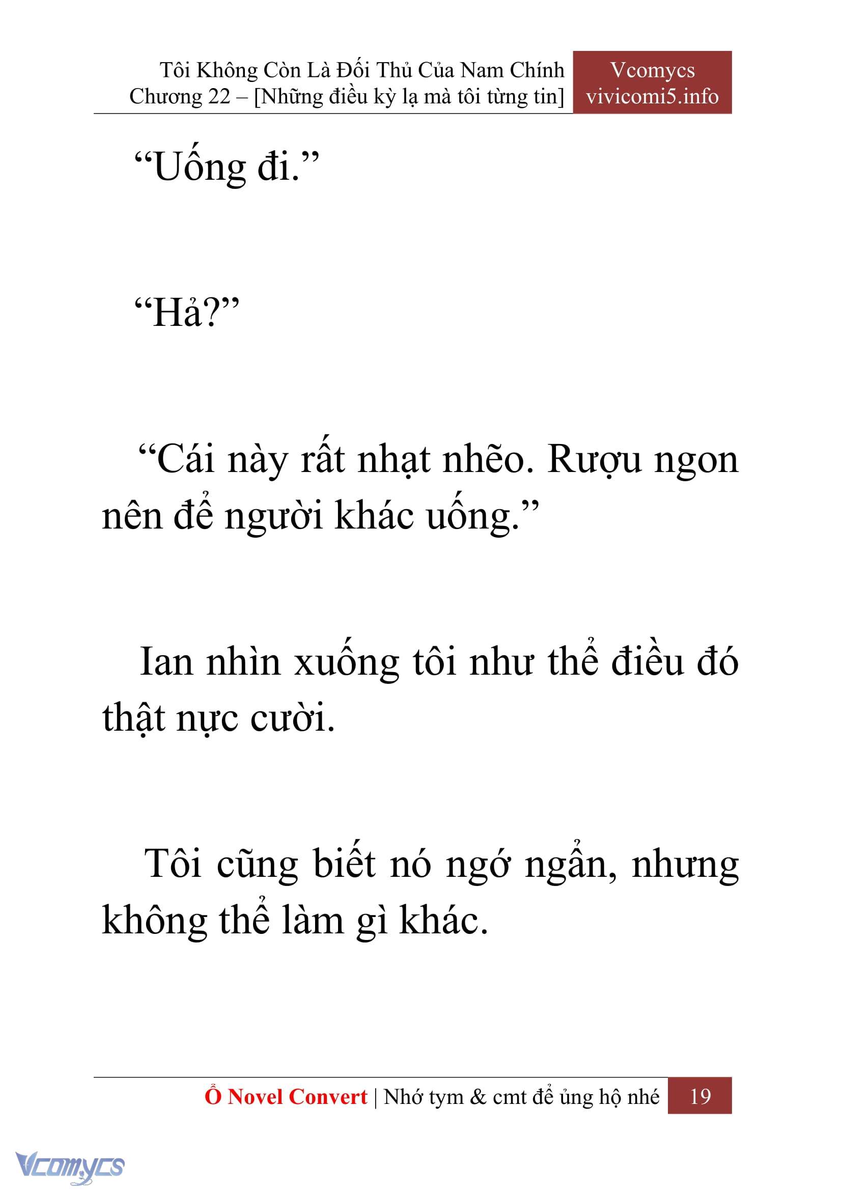 [Novel] Tôi Không Còn Là Đối Thủ Của Nam Chính Chap 22 - Trang 2