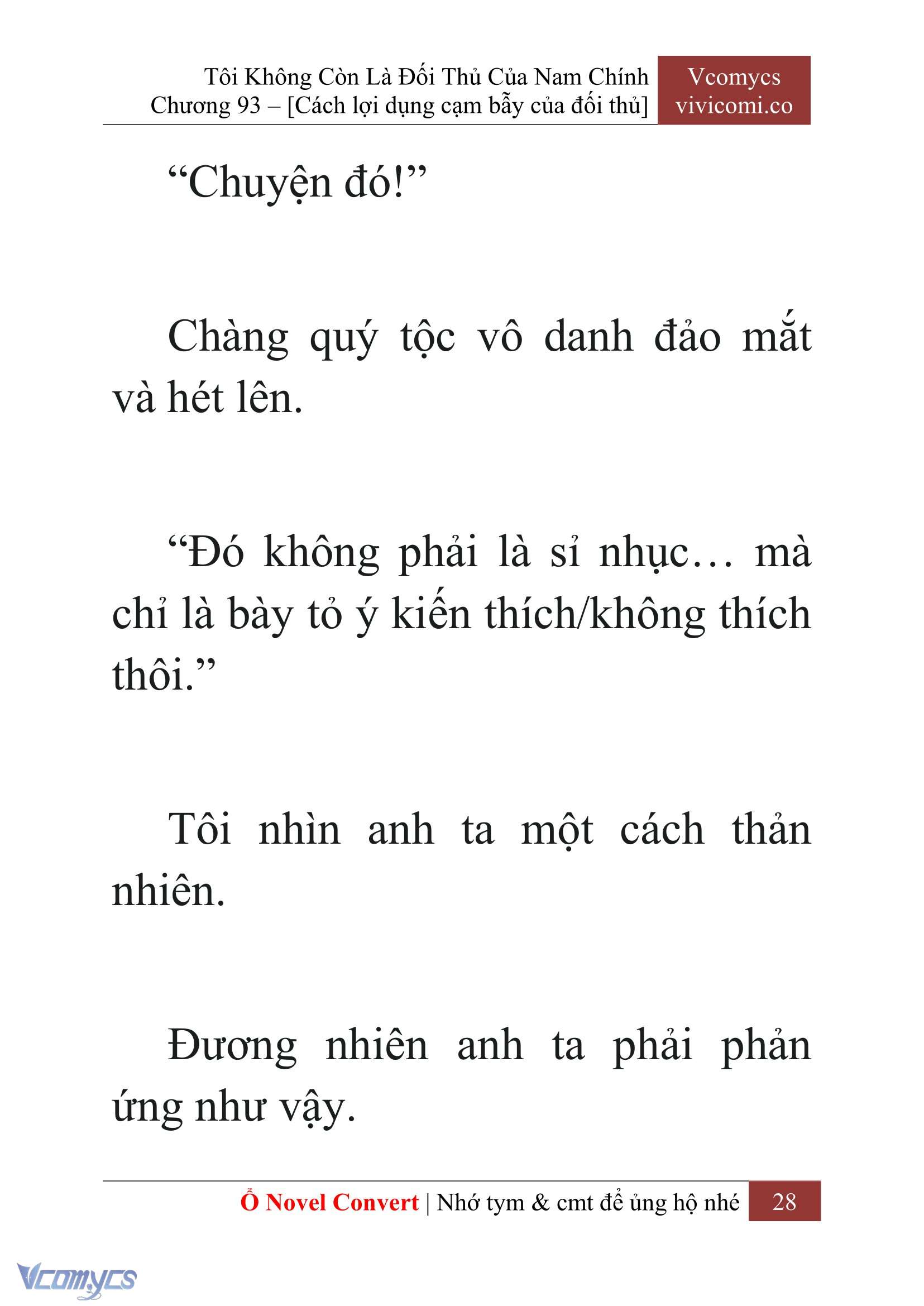 [Novel] Tôi Không Còn Là Đối Thủ Của Nam Chính Chap 93 - Trang 2