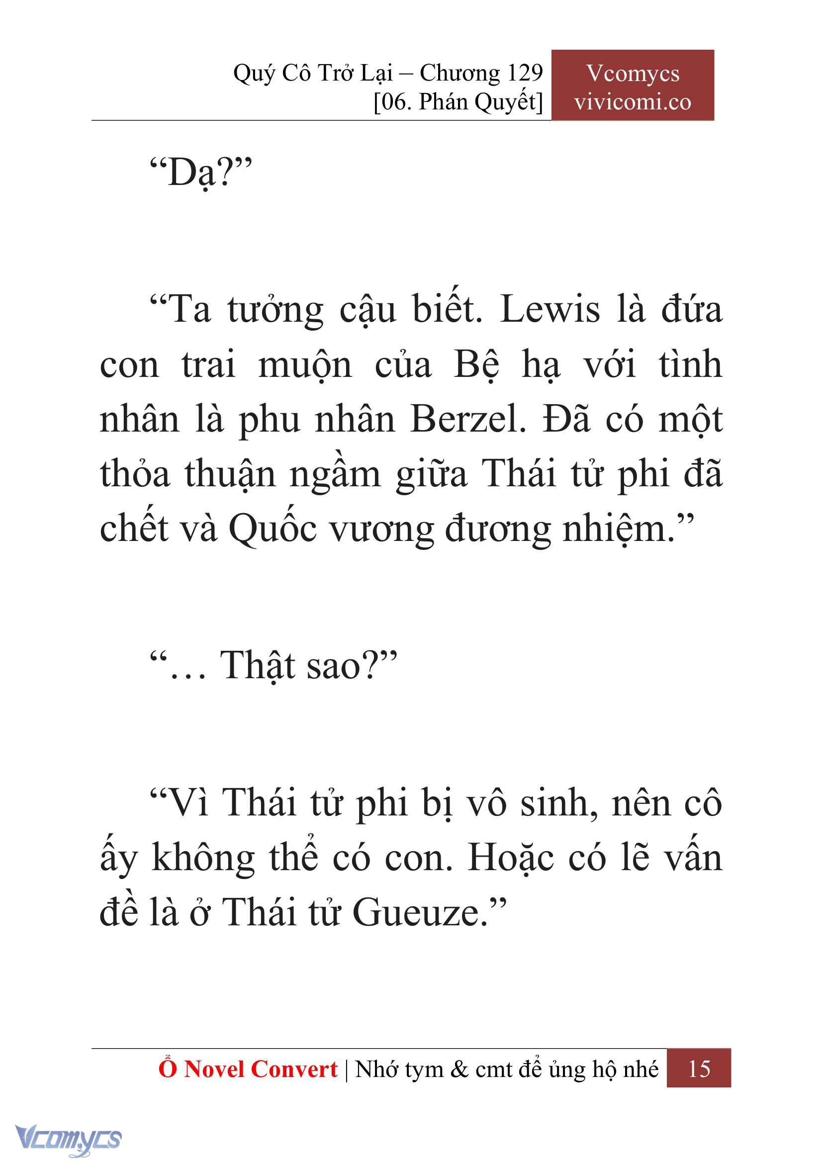 [Novel] Quý Cô Trở Lại Chap 129 - Next Chap 130