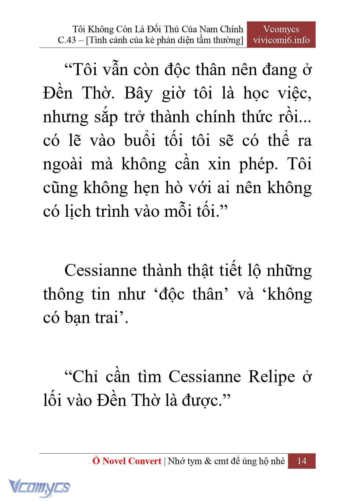 [Novel] Tôi Không Còn Là Đối Thủ Của Nam Chính Chap 43 - Trang 2