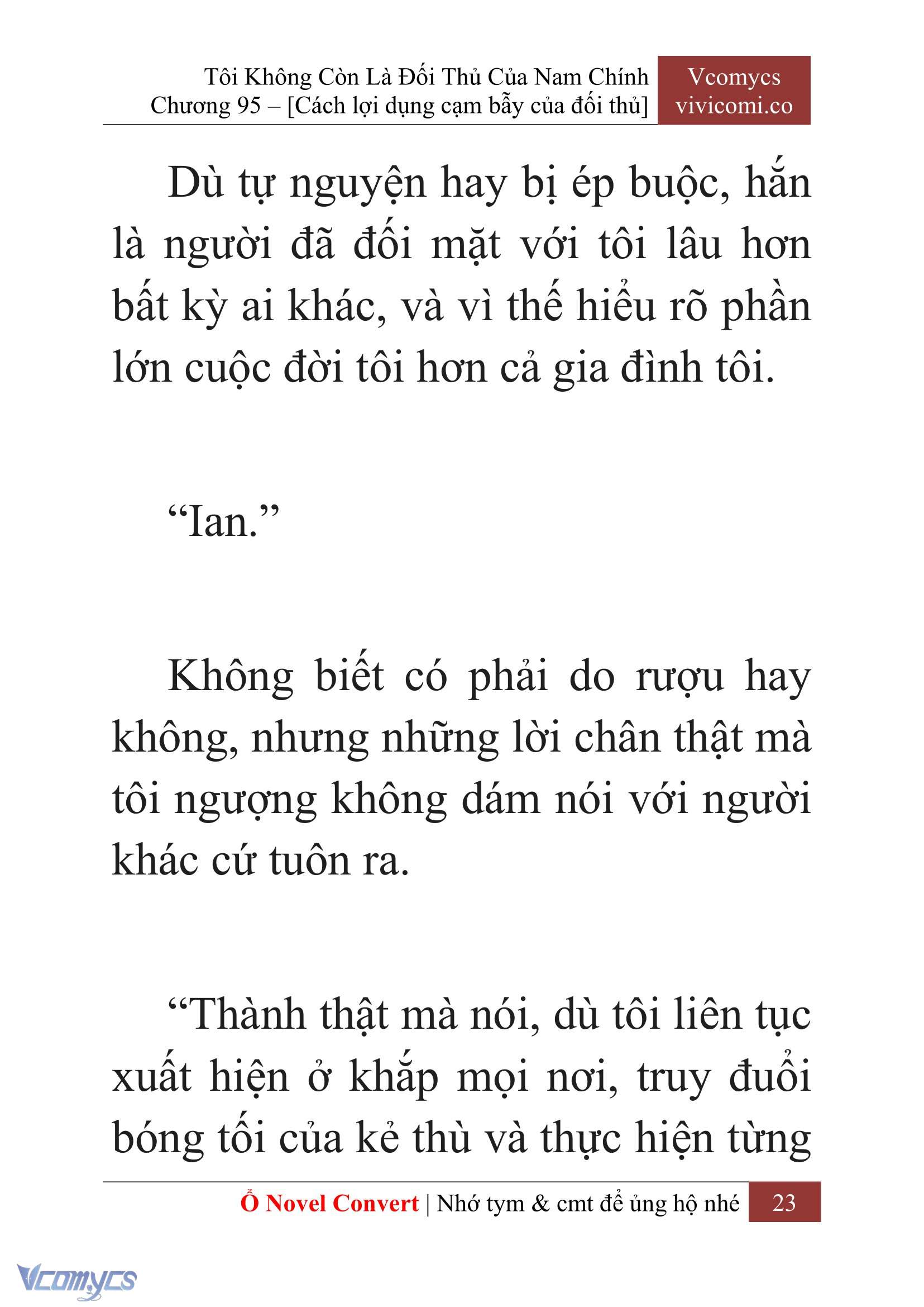 [Novel] Tôi Không Còn Là Đối Thủ Của Nam Chính Chap 95 - Trang 2