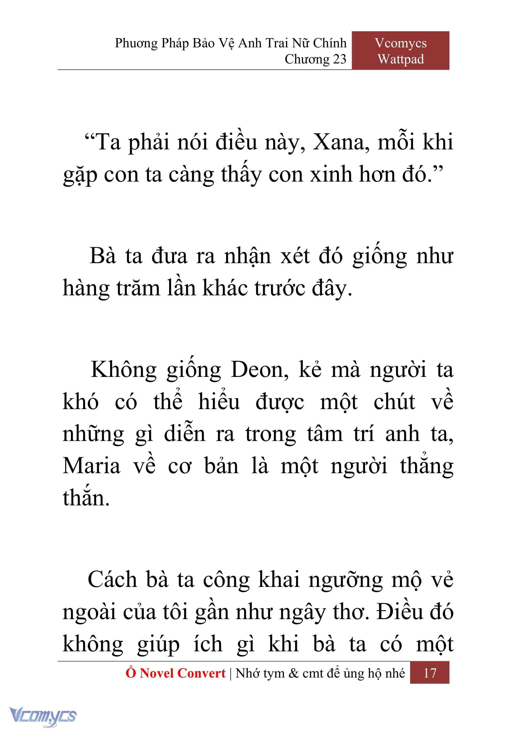 [Novel] Phương Pháp Bảo Vệ Anh Trai Nữ Chính Chap 23 - Trang 2