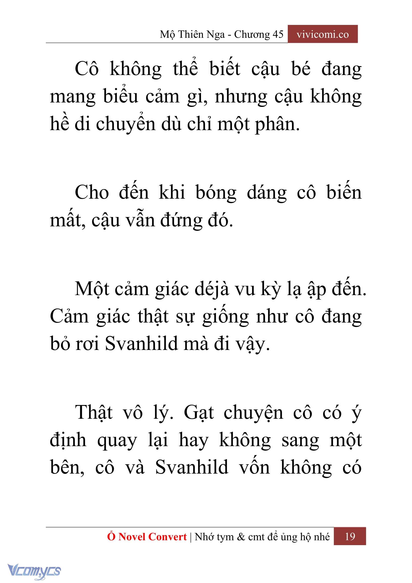 [Novel] Mộ Thiên Nga Chap 45 - Trang 2