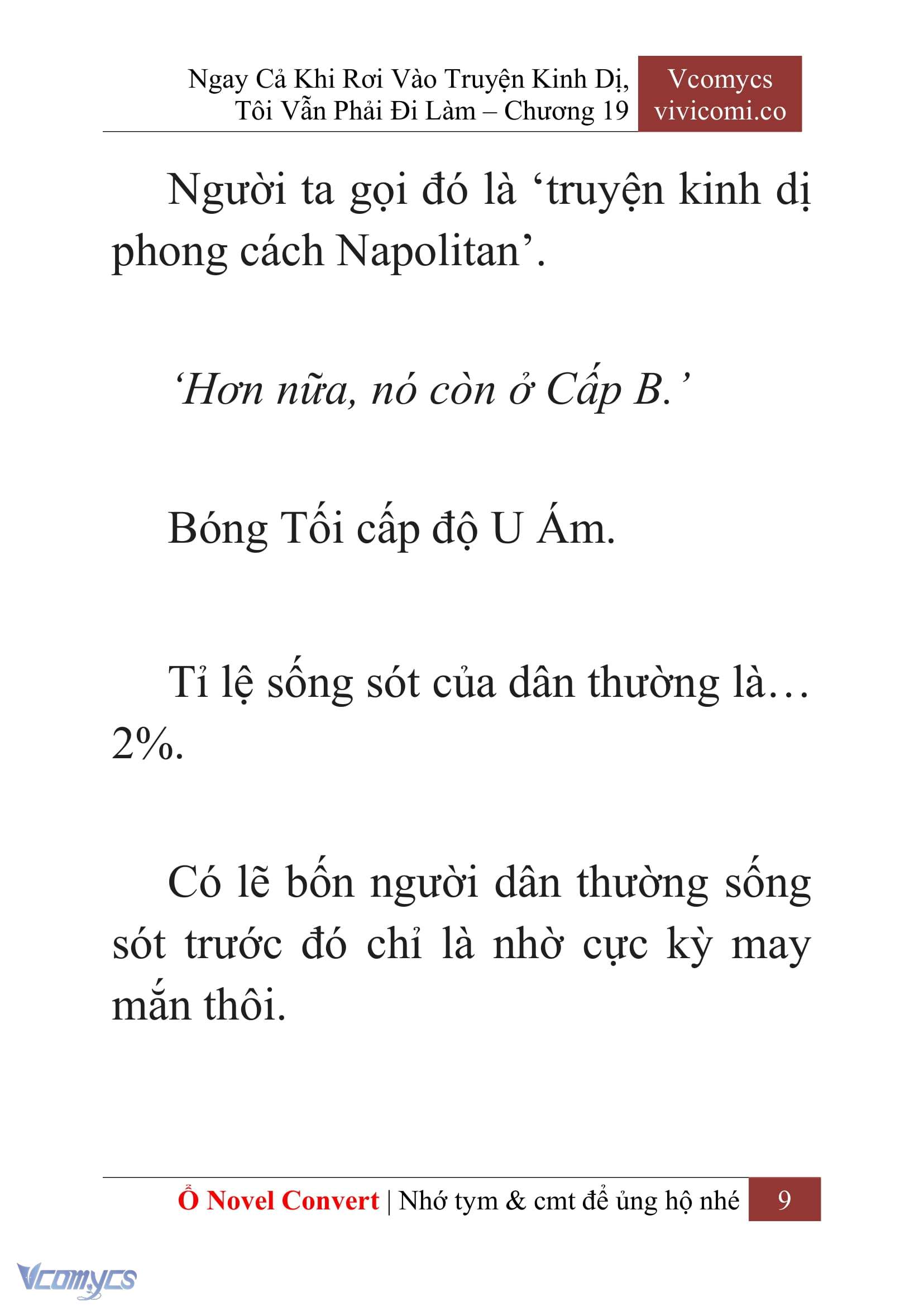 [Novel] Ngay Cả Khi Rơi Vào Truyện Kinh Dị, Tôi Vẫn Phải Đi Làm Chap 19 - Trang 2