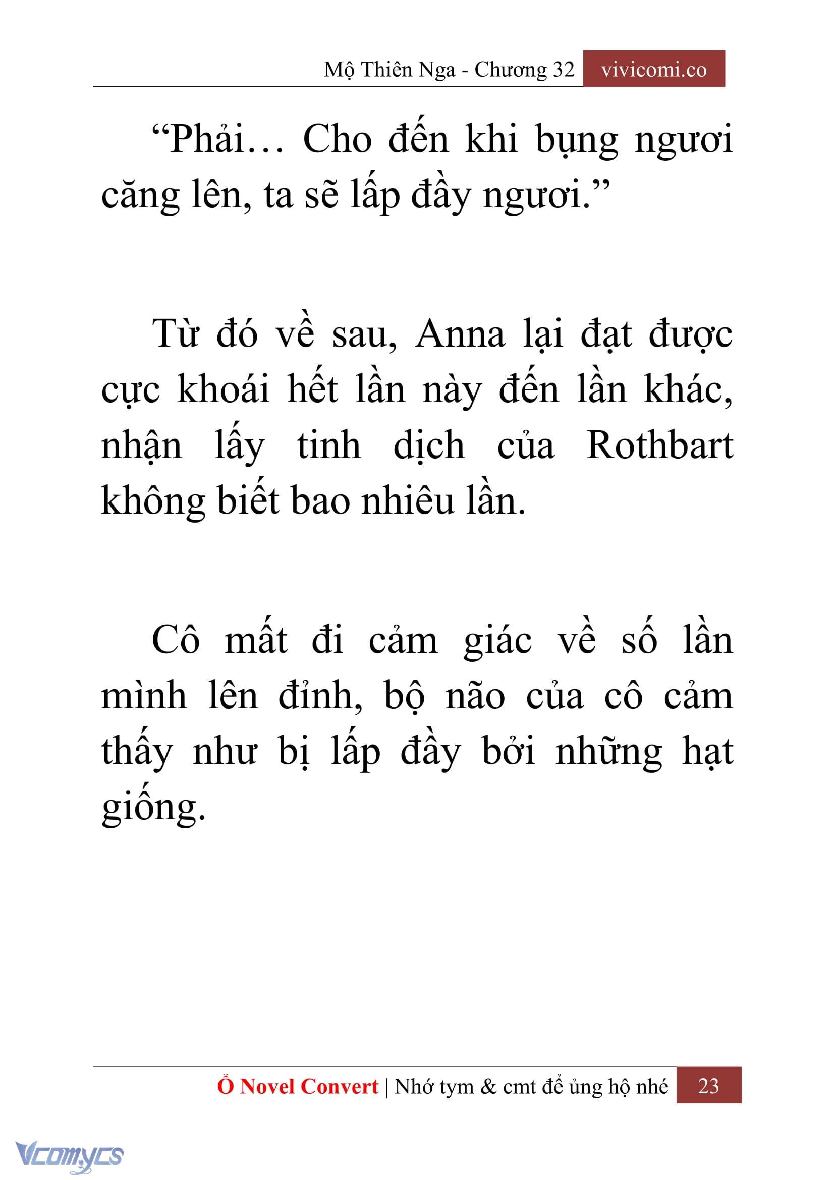 [Novel] Mộ Thiên Nga Chap 32 - Trang 2