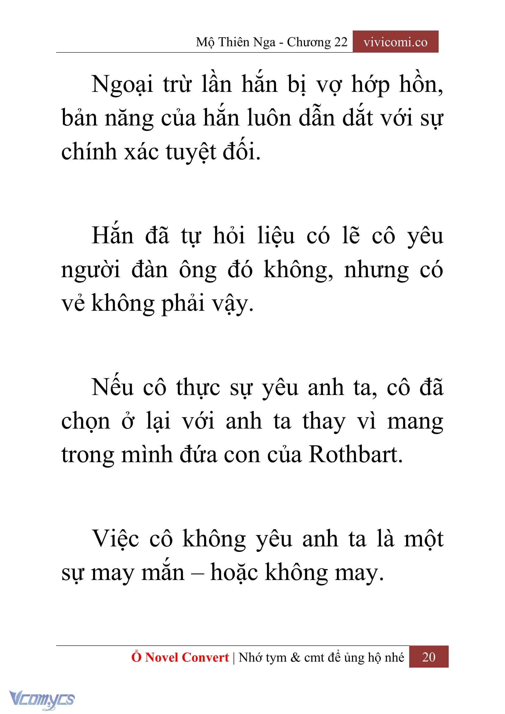 [Novel] Mộ Thiên Nga Chap 22 - Trang 2