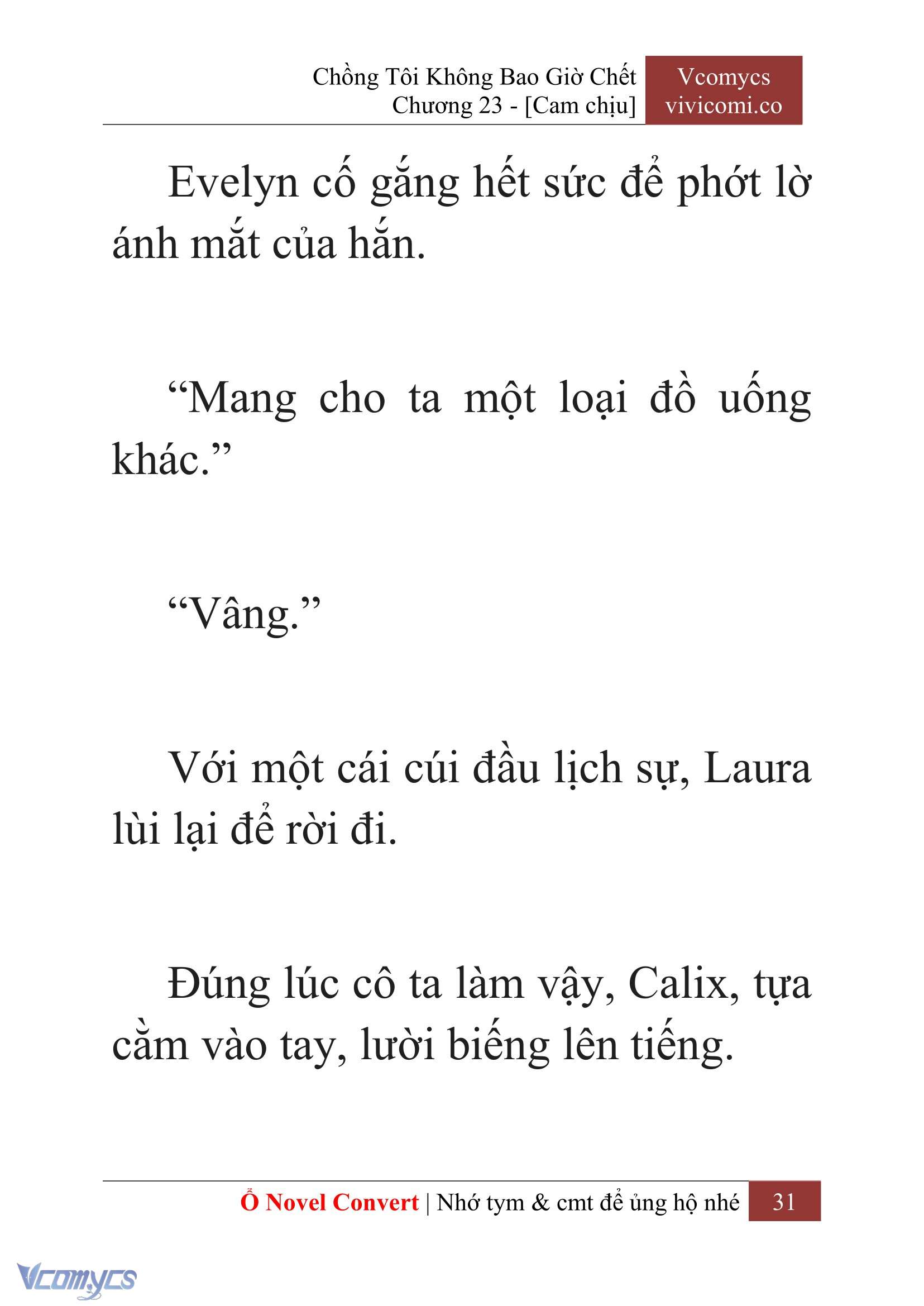 [Novel] Chồng Tôi Không Bao Giờ Chết Chap 23 - Trang 2