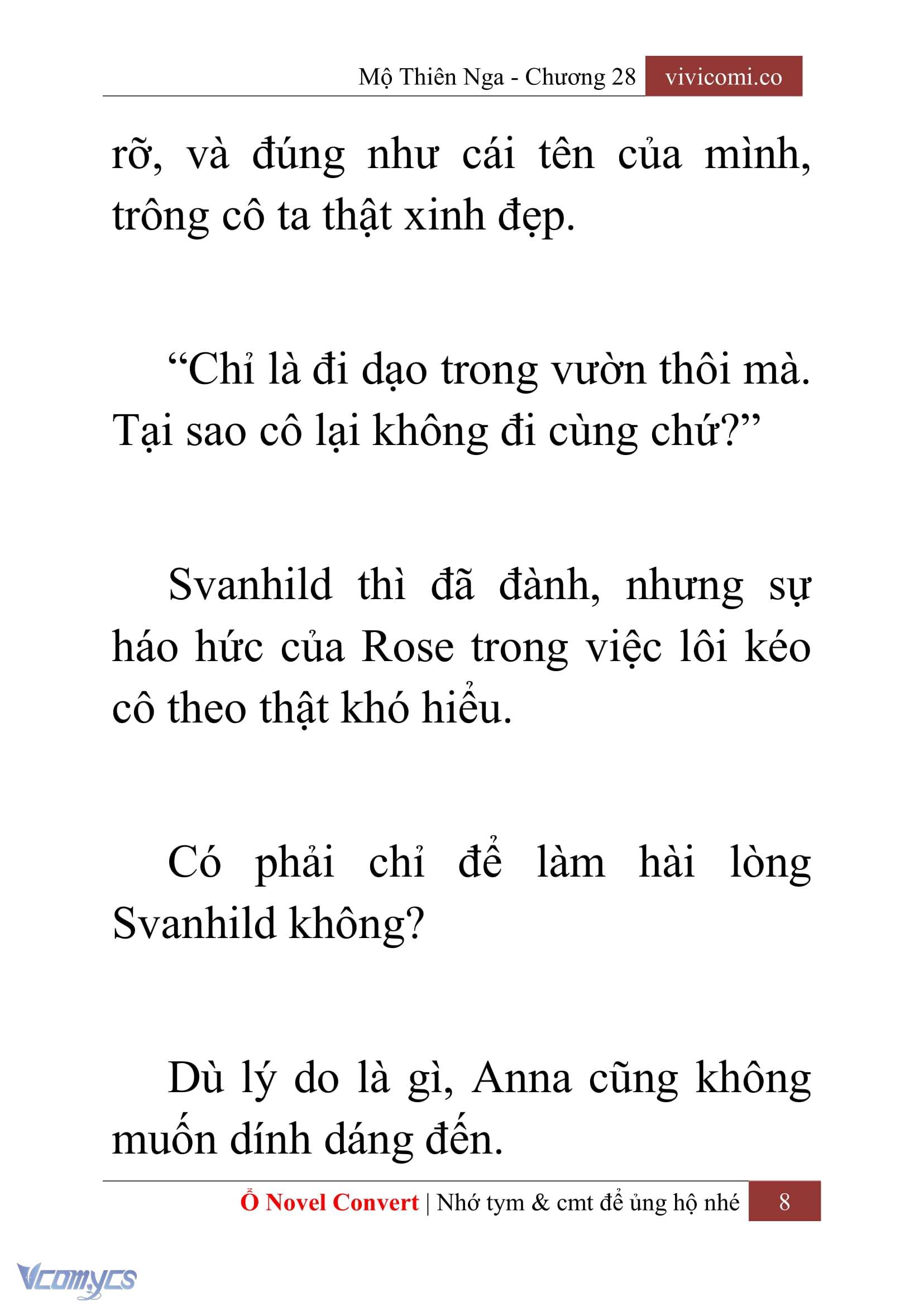 [Novel] Mộ Thiên Nga Chap 28 - Trang 2