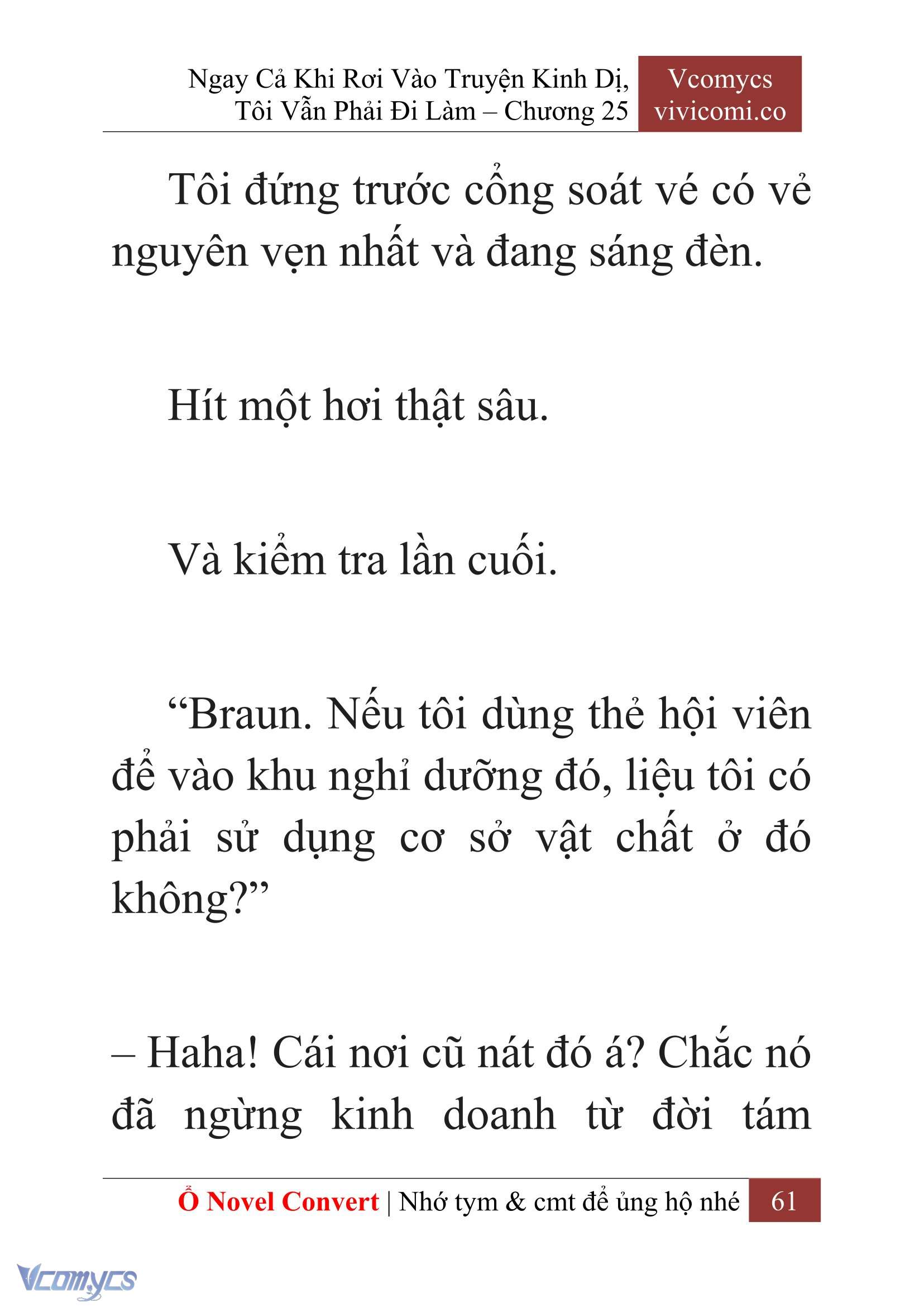 [Novel] Ngay Cả Khi Rơi Vào Truyện Kinh Dị, Tôi Vẫn Phải Đi Làm Chap 25 - Trang 2