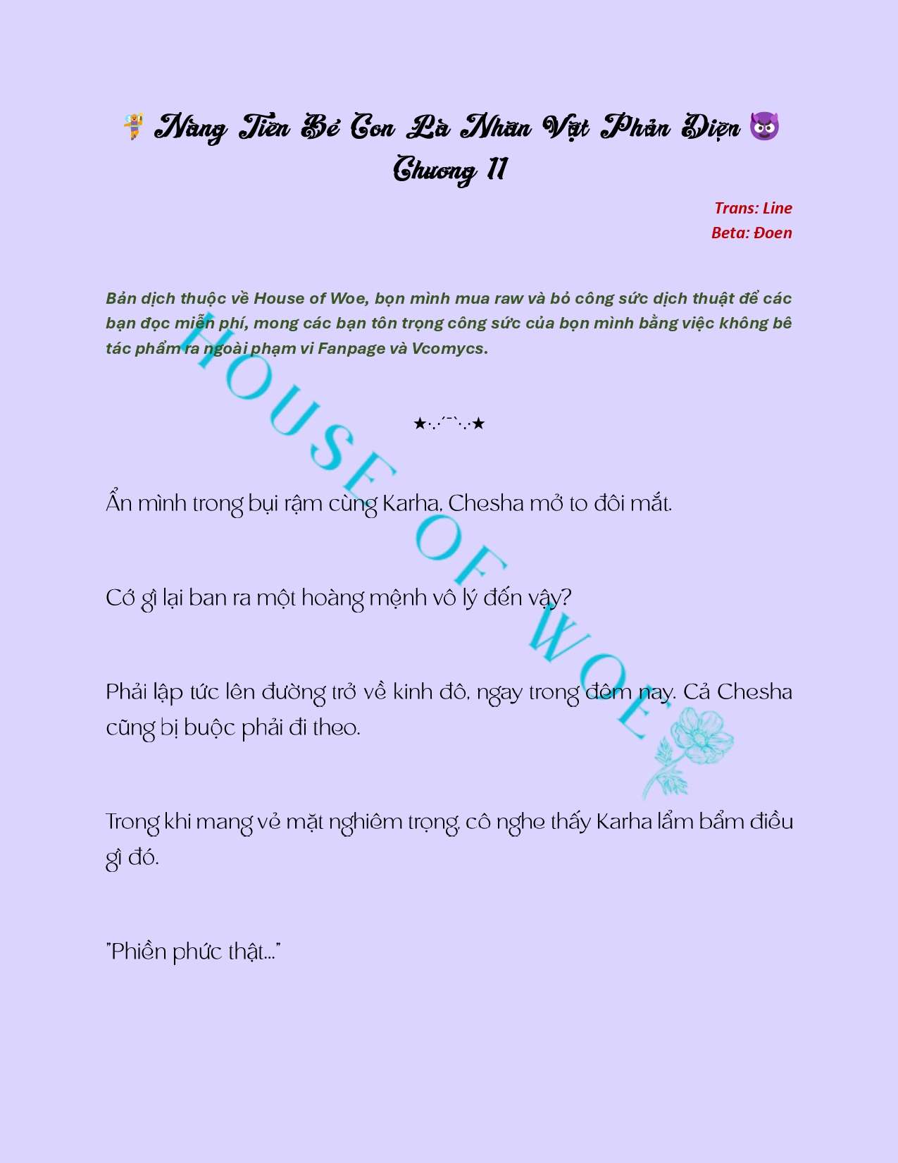 [NOVEL] NÀNG TIÊN BÉ CON LÀ NHÂN VẬT PHẢN DIỆN Chap 11 - Trang 2