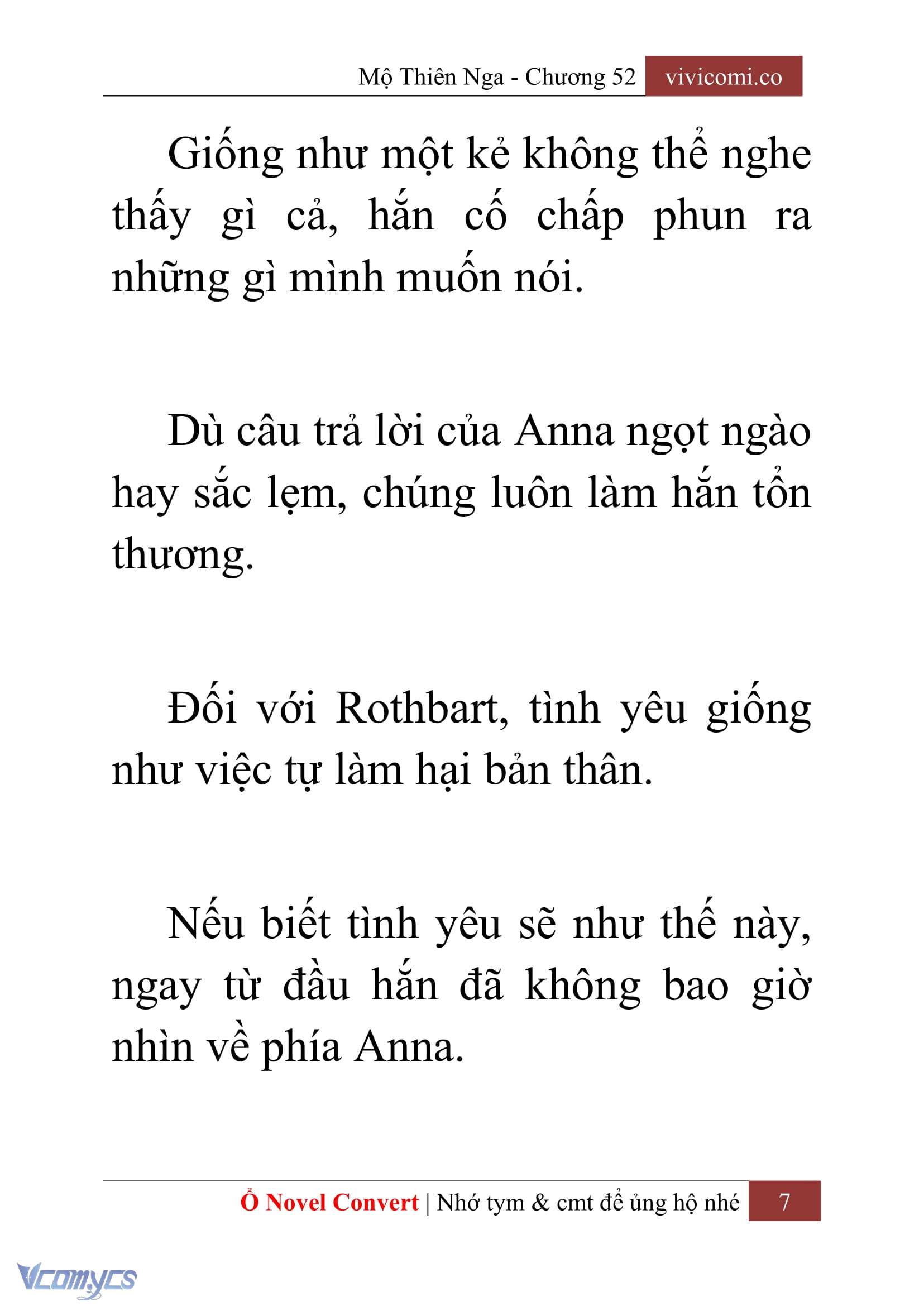 [Novel] Mộ Thiên Nga Chap 52 - Next Chap 53