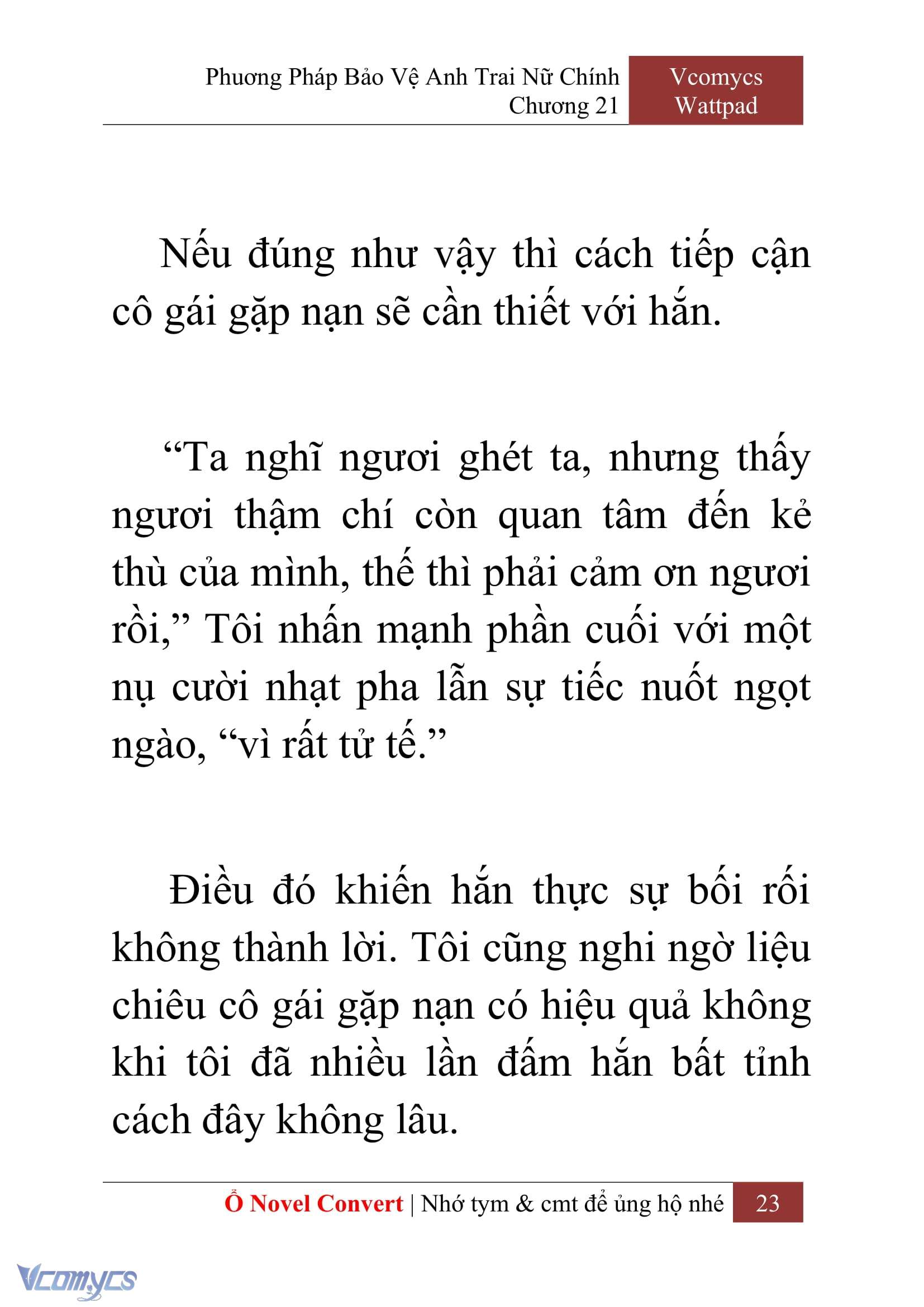 [Novel] Phương Pháp Bảo Vệ Anh Trai Nữ Chính Chap 21 - Trang 2