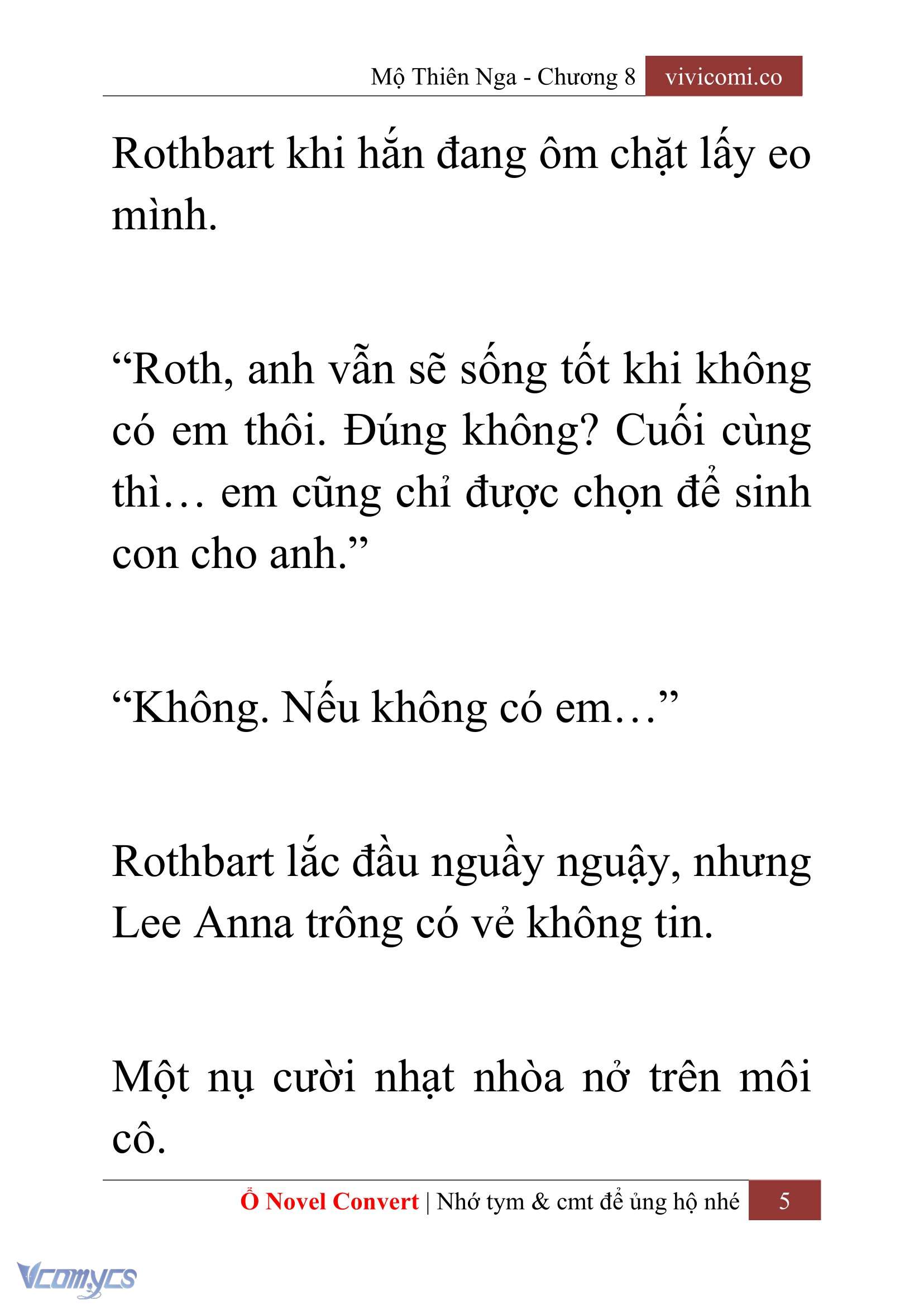 [Novel] Mộ Thiên Nga Chap 8 - Trang 2