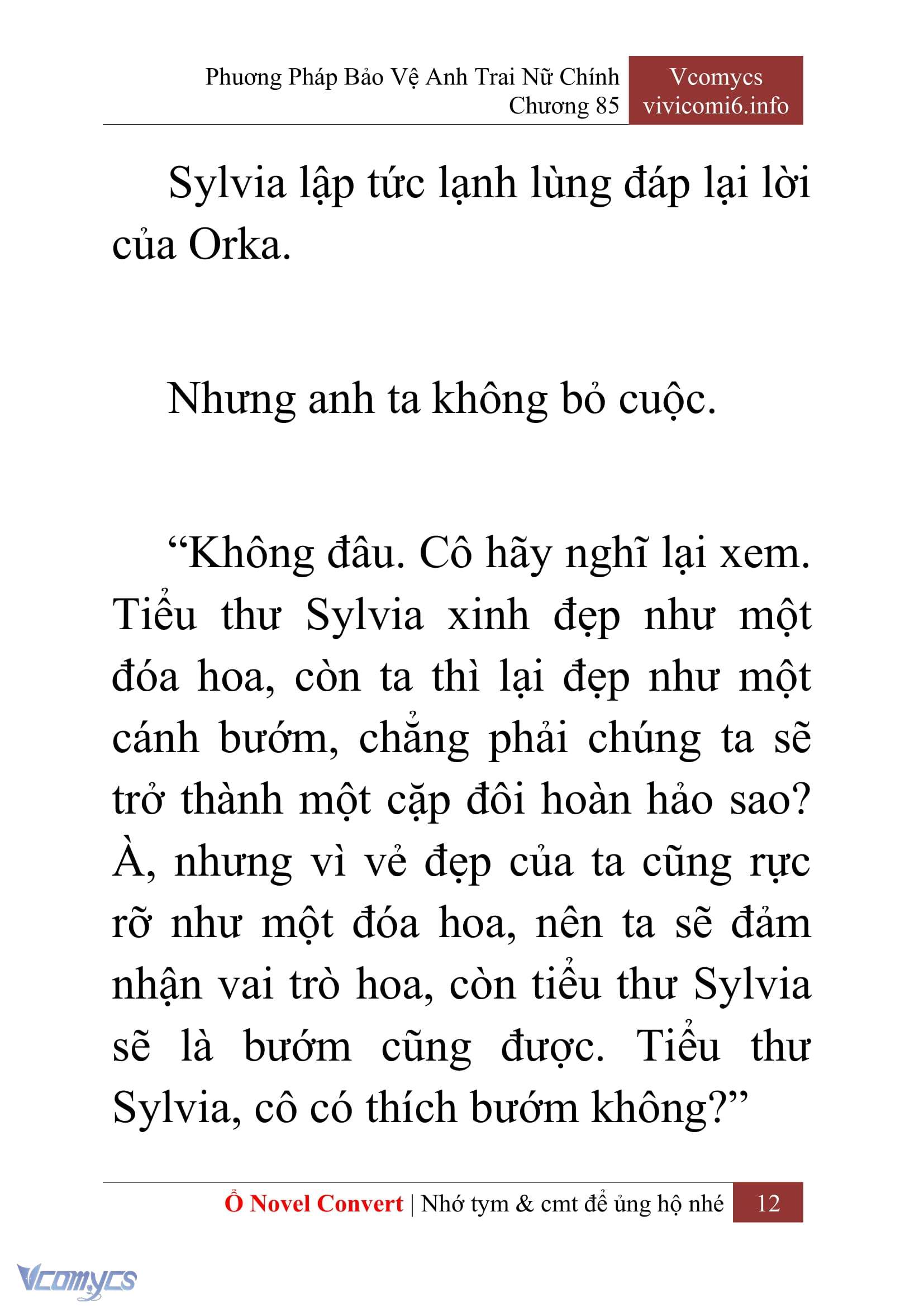 [Novel] Phương Pháp Bảo Vệ Anh Trai Nữ Chính Chap 85 - Trang 2