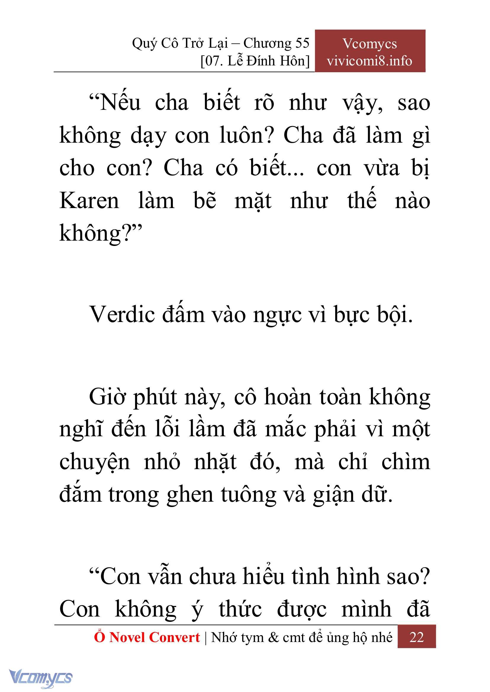 [Novel] Quý Cô Trở Lại Chap 55 - Trang 2