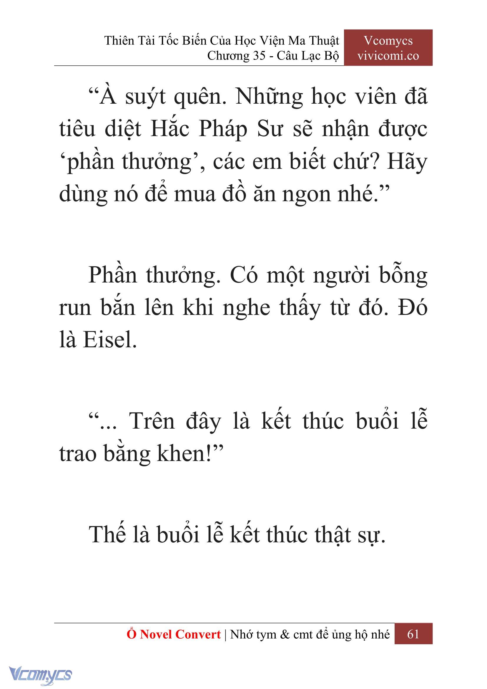 [Novel] Thiên Tài Tốc Biến Của Học Viện Ma Thuật Chap 35 - Next Chap 36