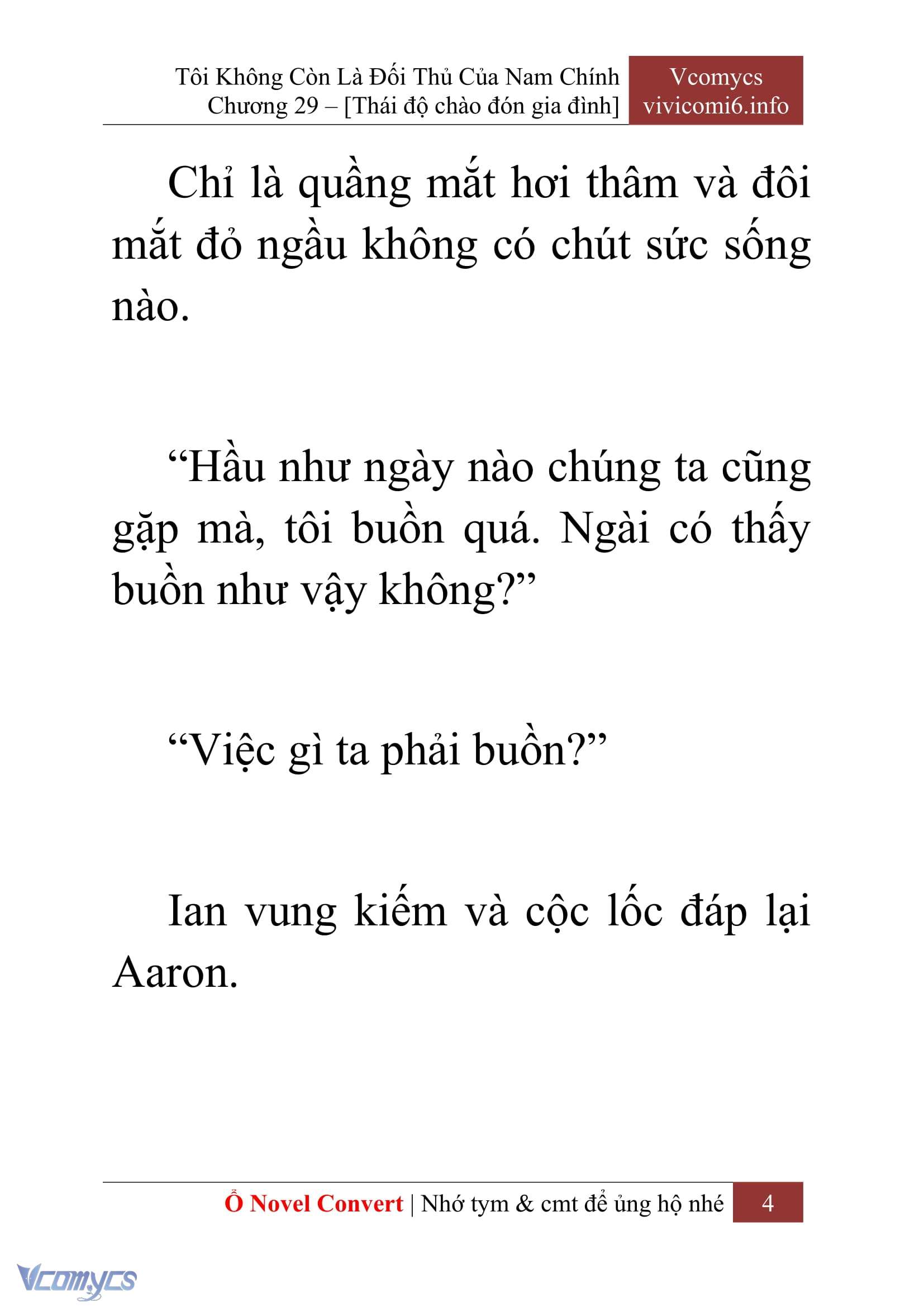 [Novel] Tôi Không Còn Là Đối Thủ Của Nam Chính Chap 29 - Trang 2