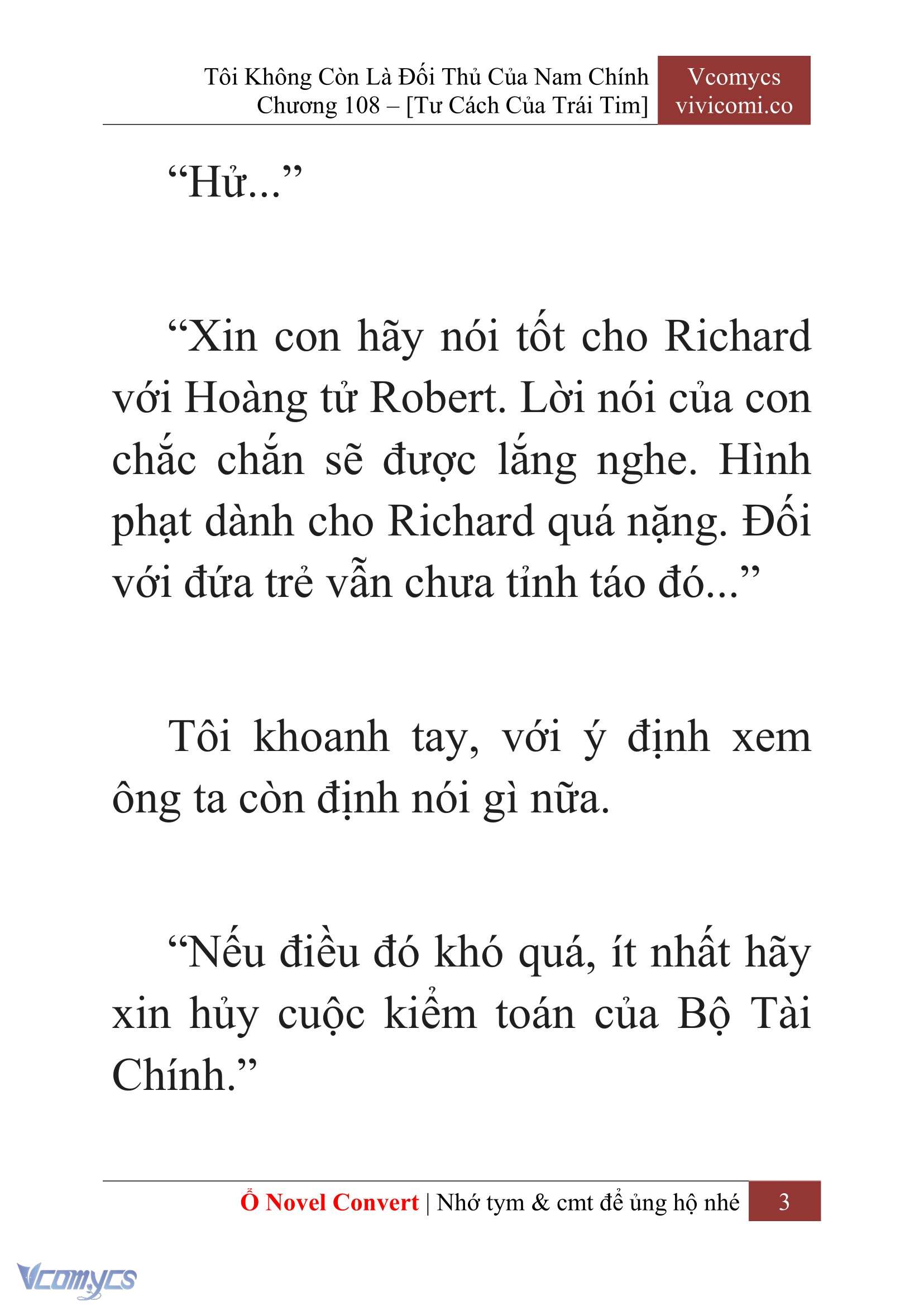 [Novel] Tôi Không Còn Là Đối Thủ Của Nam Chính Chap 108 - Trang 2