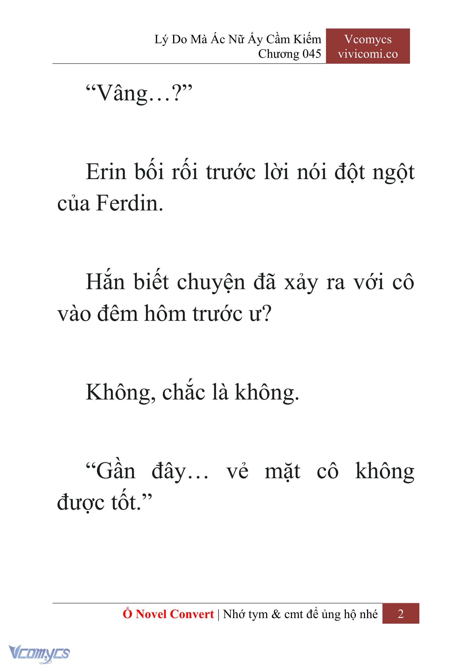 [Novel] Lý Do Mà Ác Nữ Ấy Cầm Kiếm Chap 45 - Trang 2