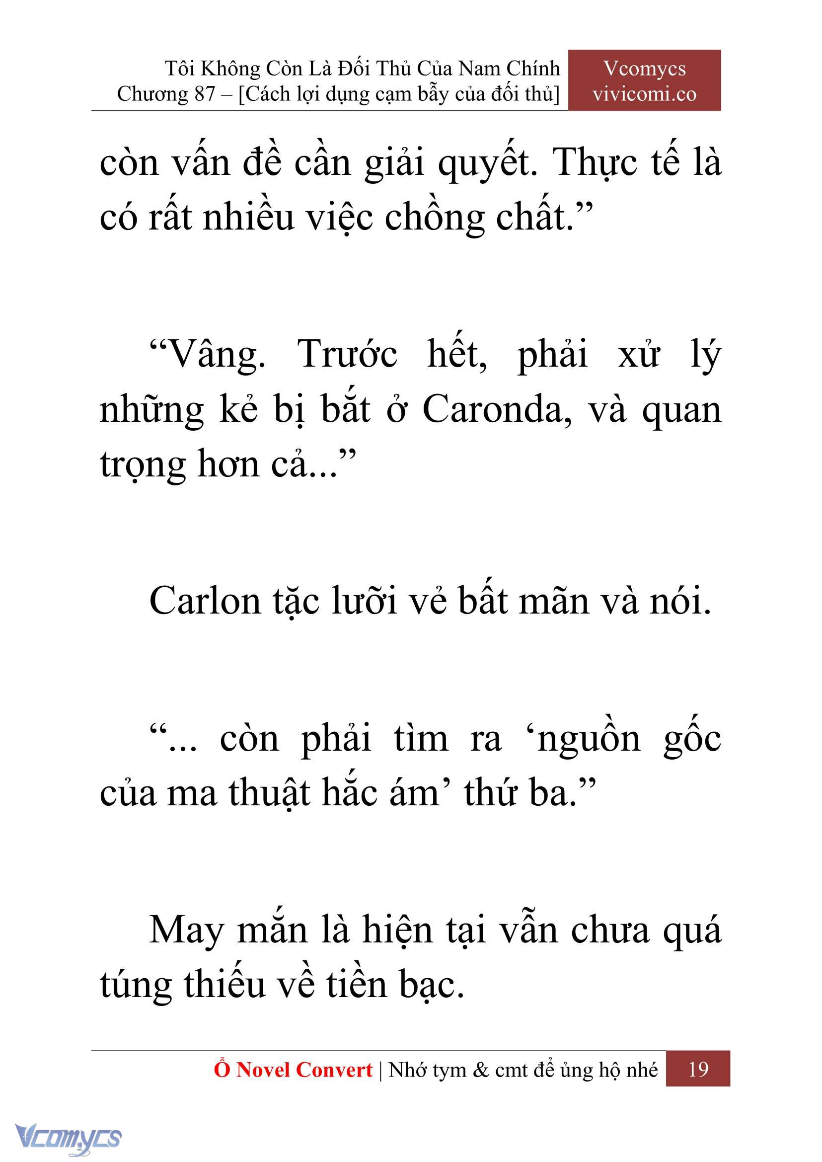 [Novel] Tôi Không Còn Là Đối Thủ Của Nam Chính Chap 87 - Trang 2