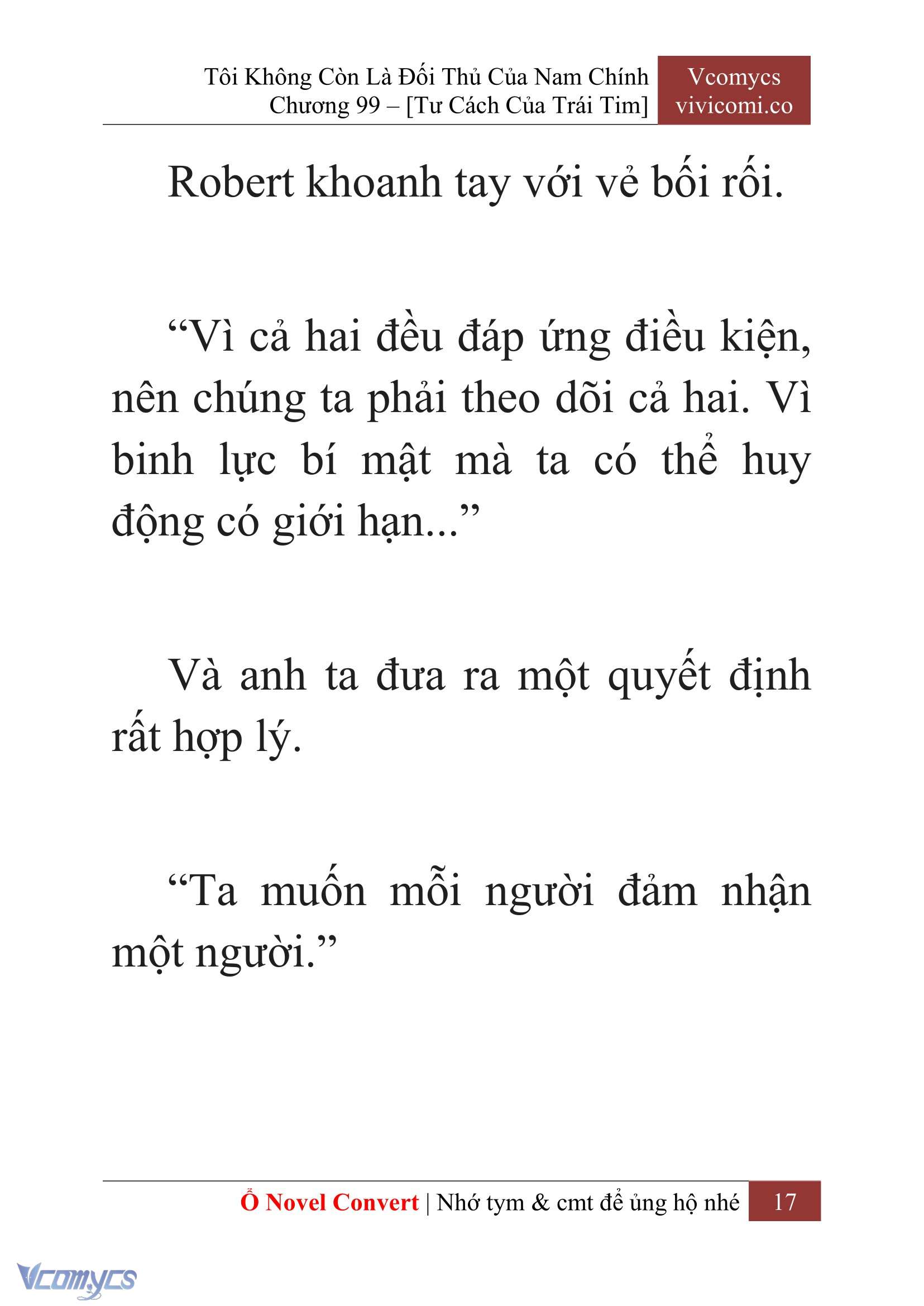 [Novel] Tôi Không Còn Là Đối Thủ Của Nam Chính Chap 99 - Trang 2