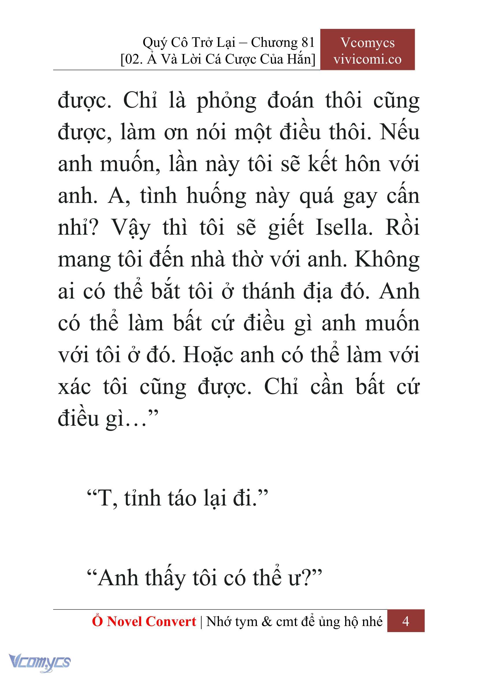 [Novel] Quý Cô Trở Lại Chap 81 - Trang 2