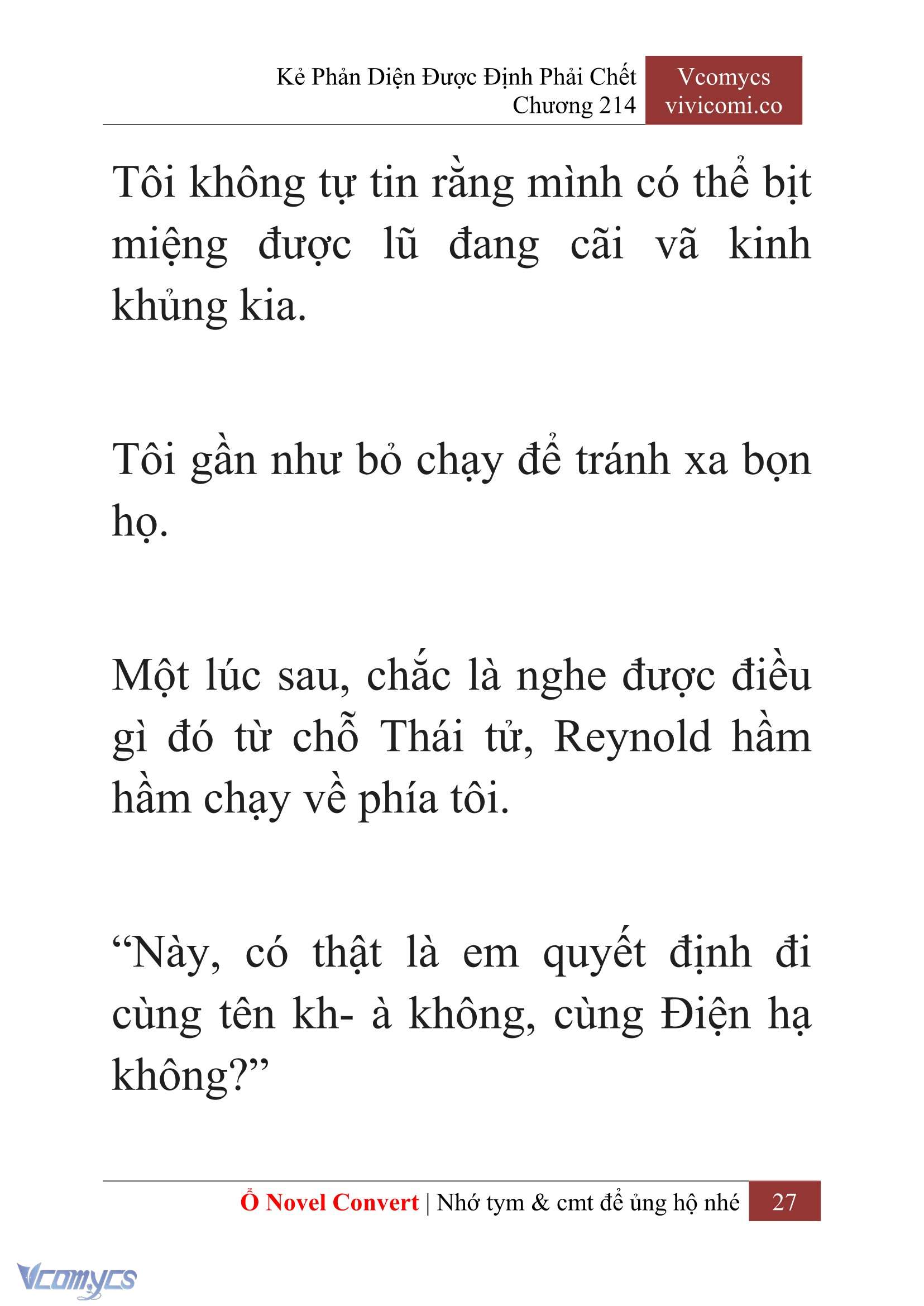 [Novel] Kẻ Phản Diện Được Định Phải Chết Chap 214 - Trang 2