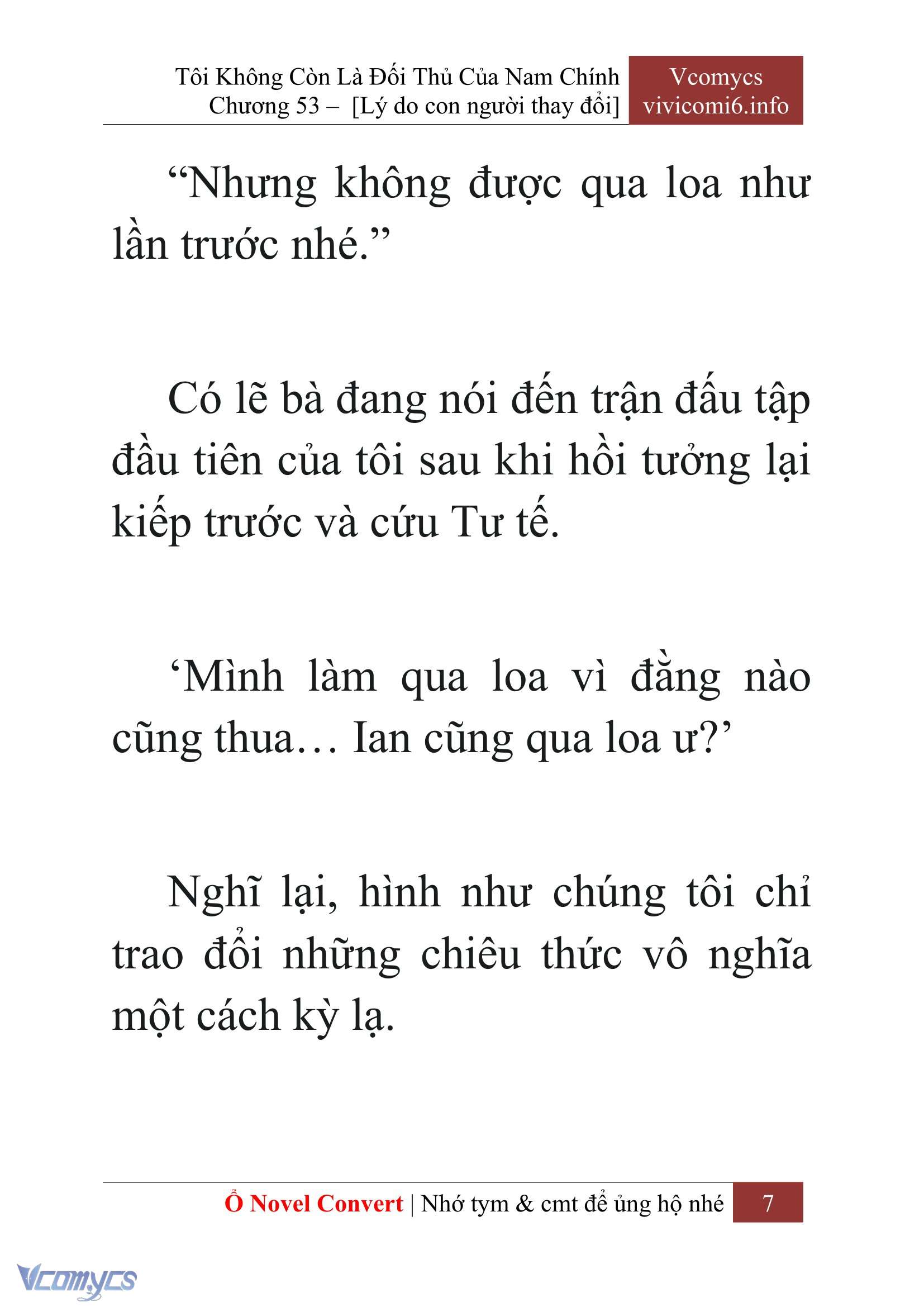 [Novel] Tôi Không Còn Là Đối Thủ Của Nam Chính Chap 53 - Trang 2