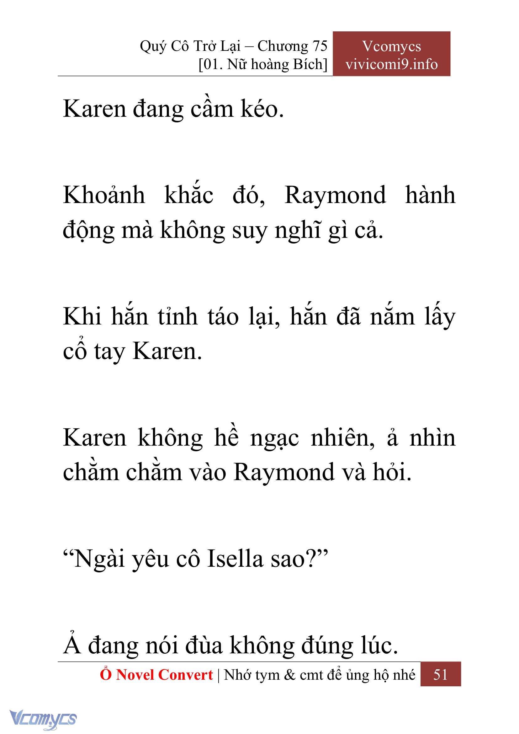 [Novel] Quý Cô Trở Lại Chap 75 - Trang 2