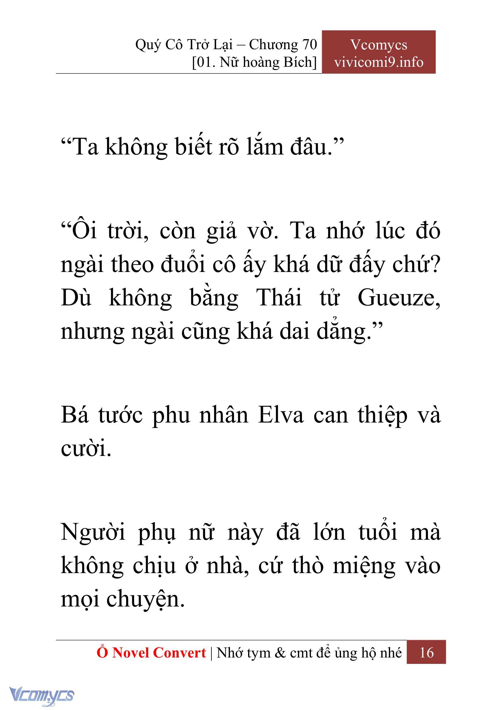 [Novel] Quý Cô Trở Lại Chap 70 - Trang 2
