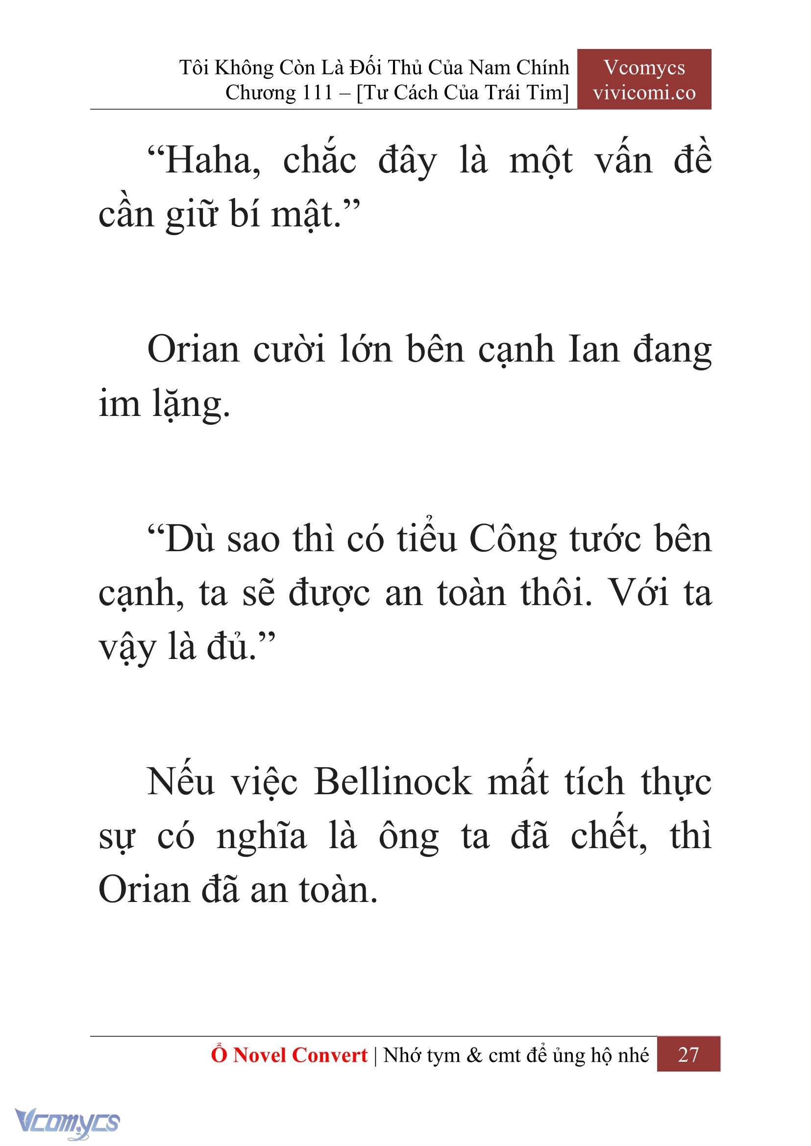[Novel] Tôi Không Còn Là Đối Thủ Của Nam Chính Chap 111 - Trang 2