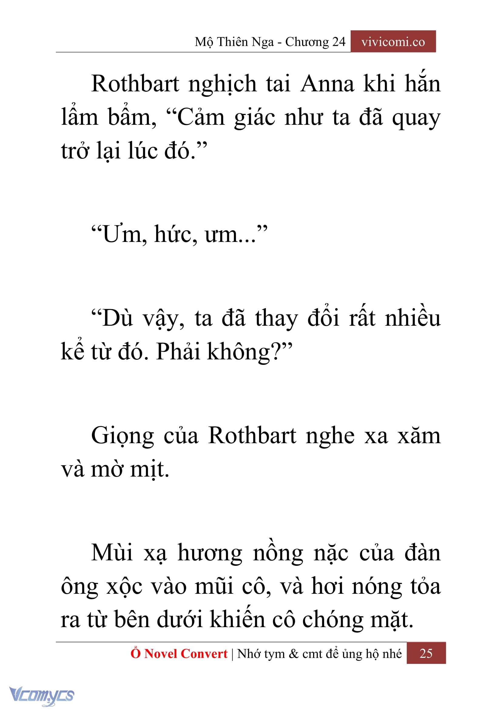 [Novel] Mộ Thiên Nga Chap 24 - Trang 2