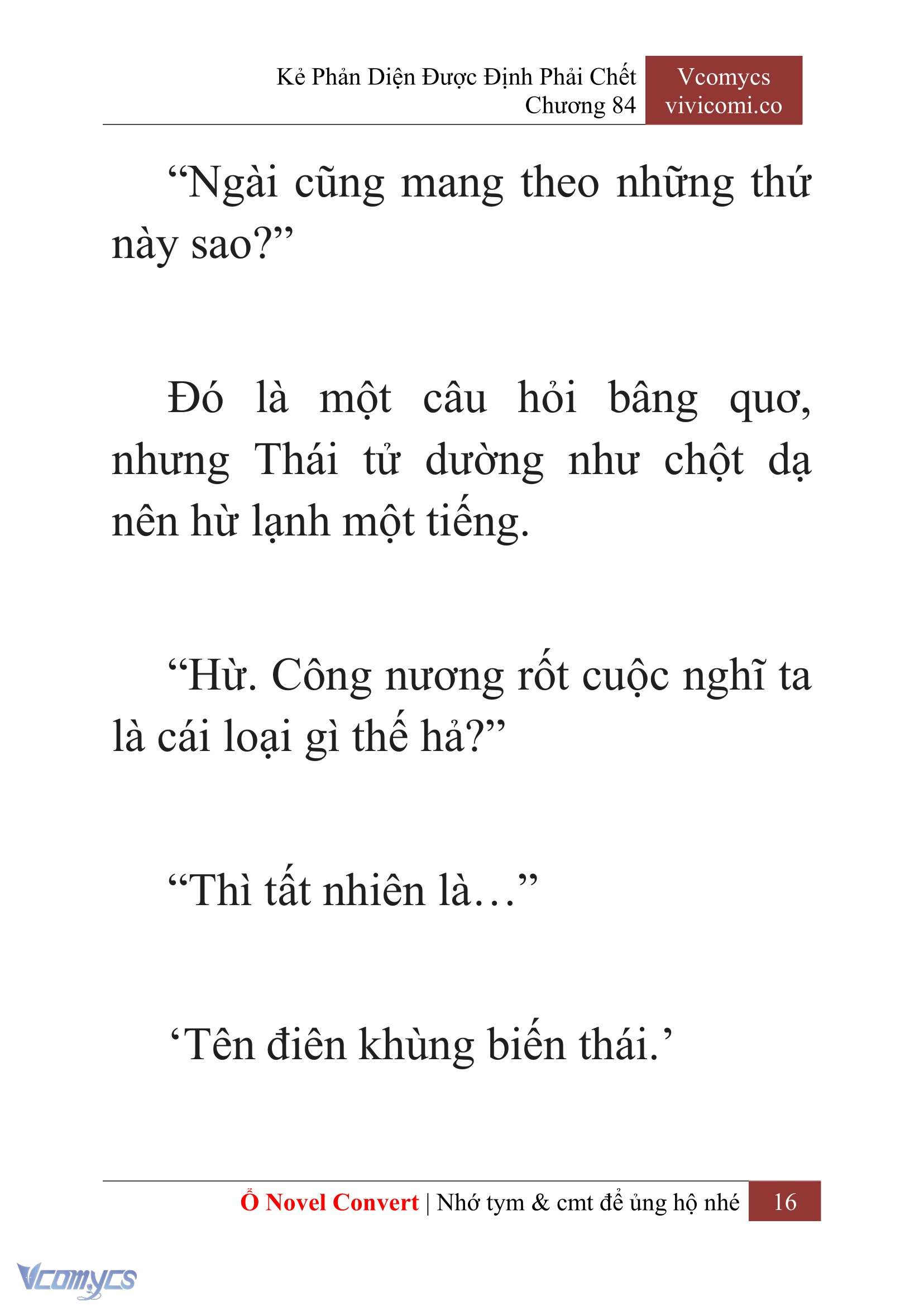 [Novel] Kẻ Phản Diện Được Định Phải Chết Chap 84 - Trang 2